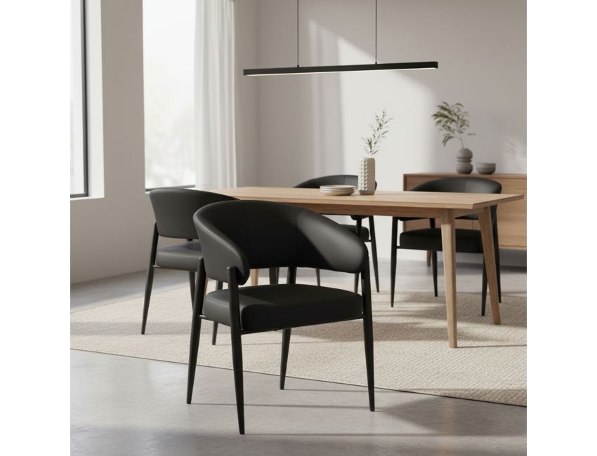 Bronson Dining Chair - Set of 2 in Black and Black