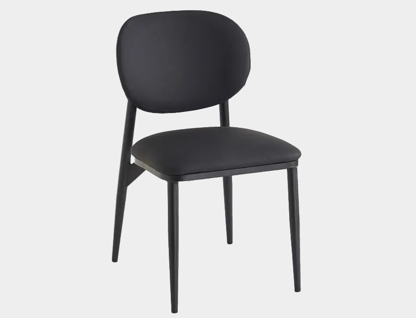 Gideon Dining/Lounge Chair, Set of 4 in Black and Black