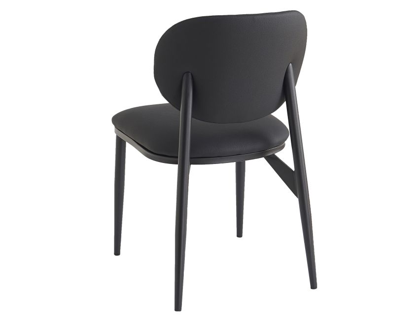 Gideon Dining/Lounge Chair, Set of 4 in Black and Black