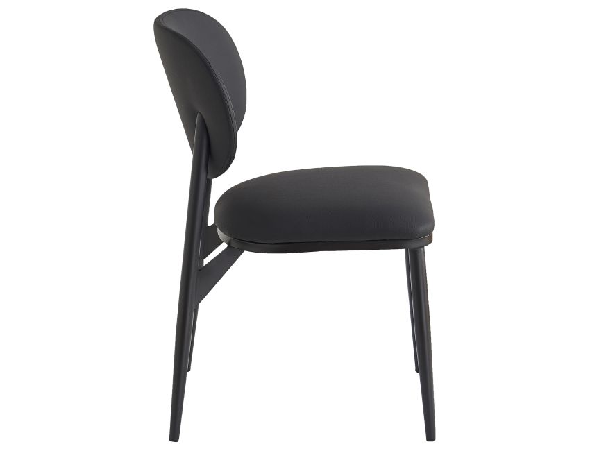Gideon Dining/Lounge Chair, Set of 4 in Black and Black