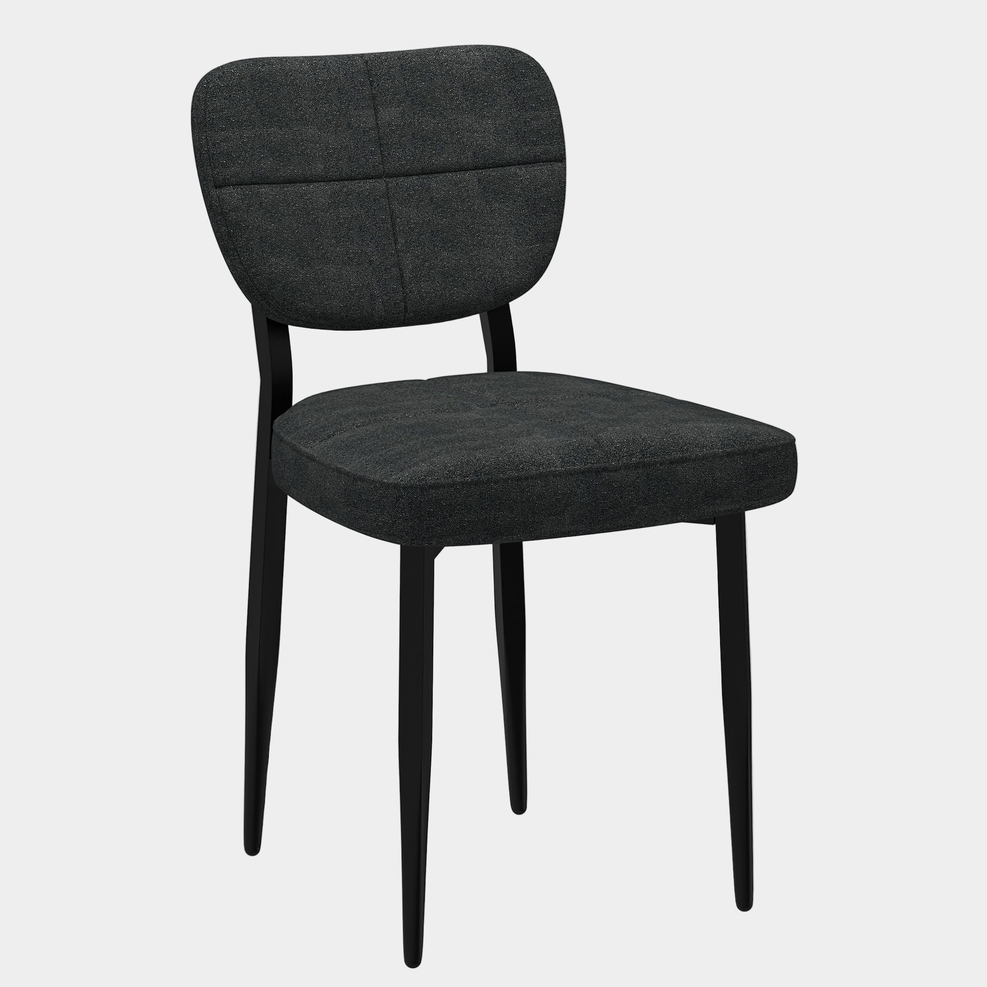 Zeke Dining Chair, set of 2, in Charcoal and Black