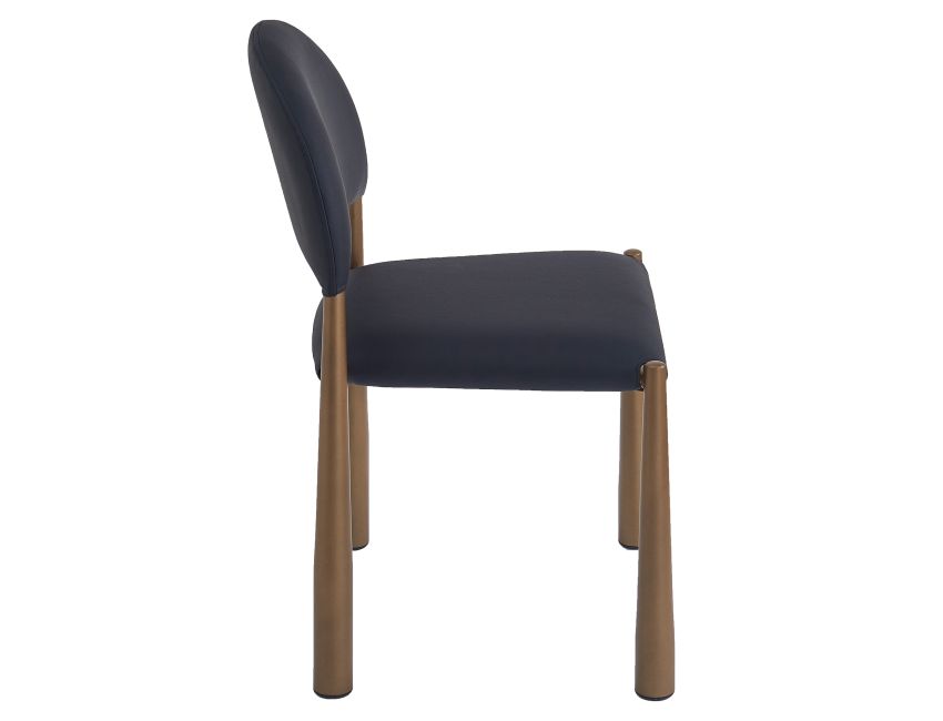 Auggie Dining Chair - Set of 4 in Black and Aged Gold