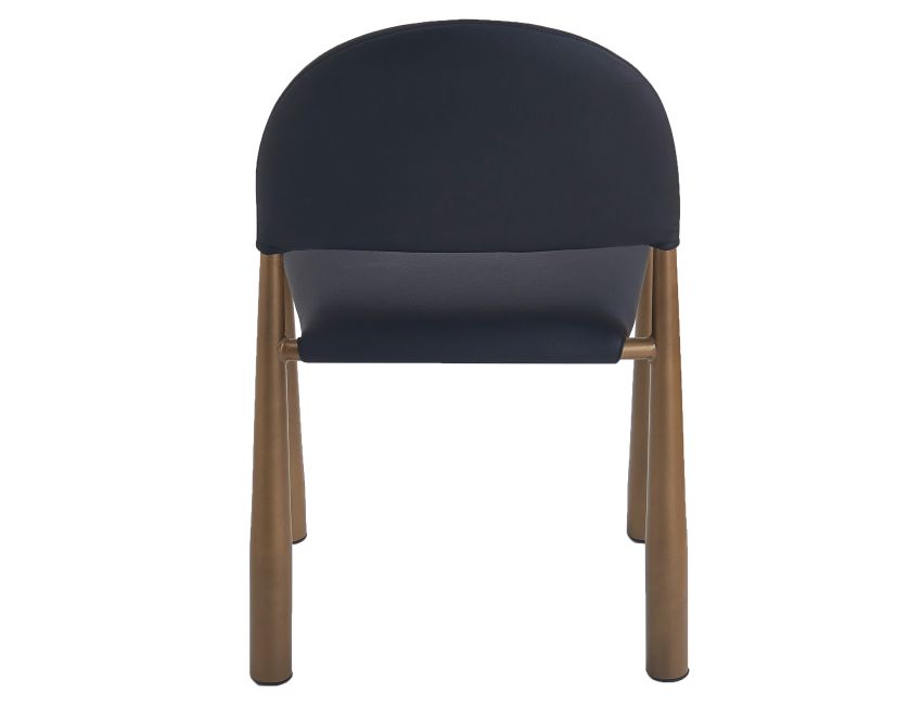 Auggie Dining Chair - Set of 4 in Black and Aged Gold