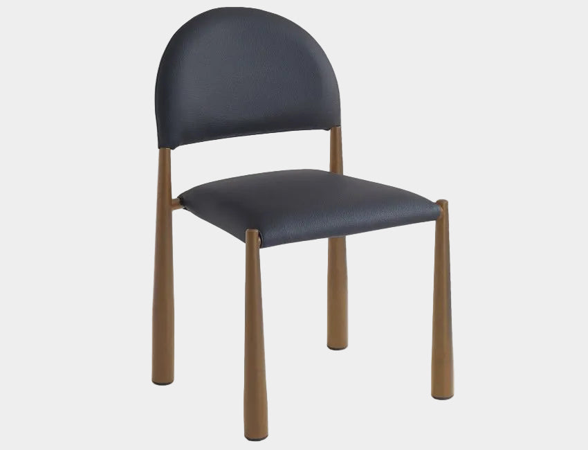 Auggie Dining Chair - Set of 4 in Black and Aged Gold