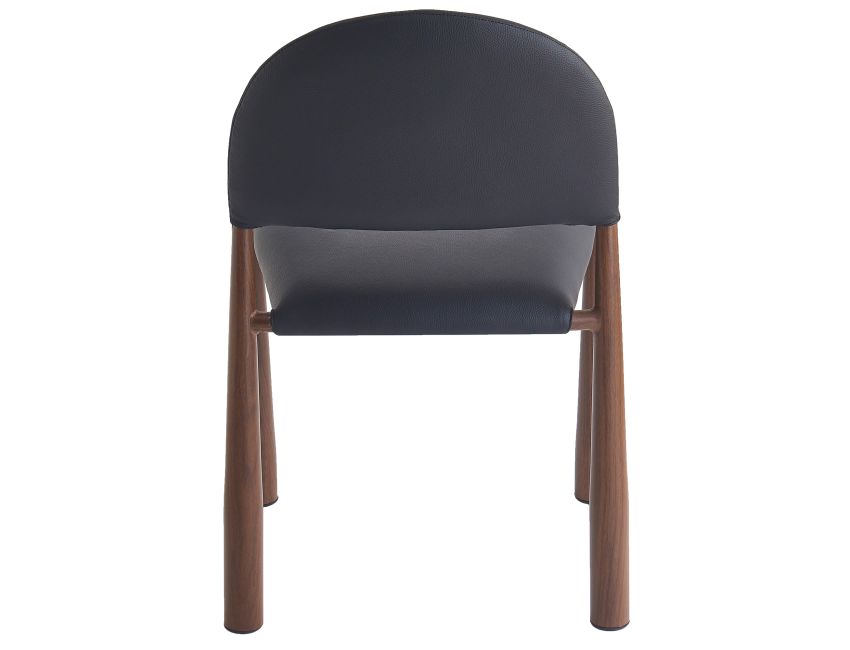 Auggie Dining Chair - Set of 4 in Black and Walnut