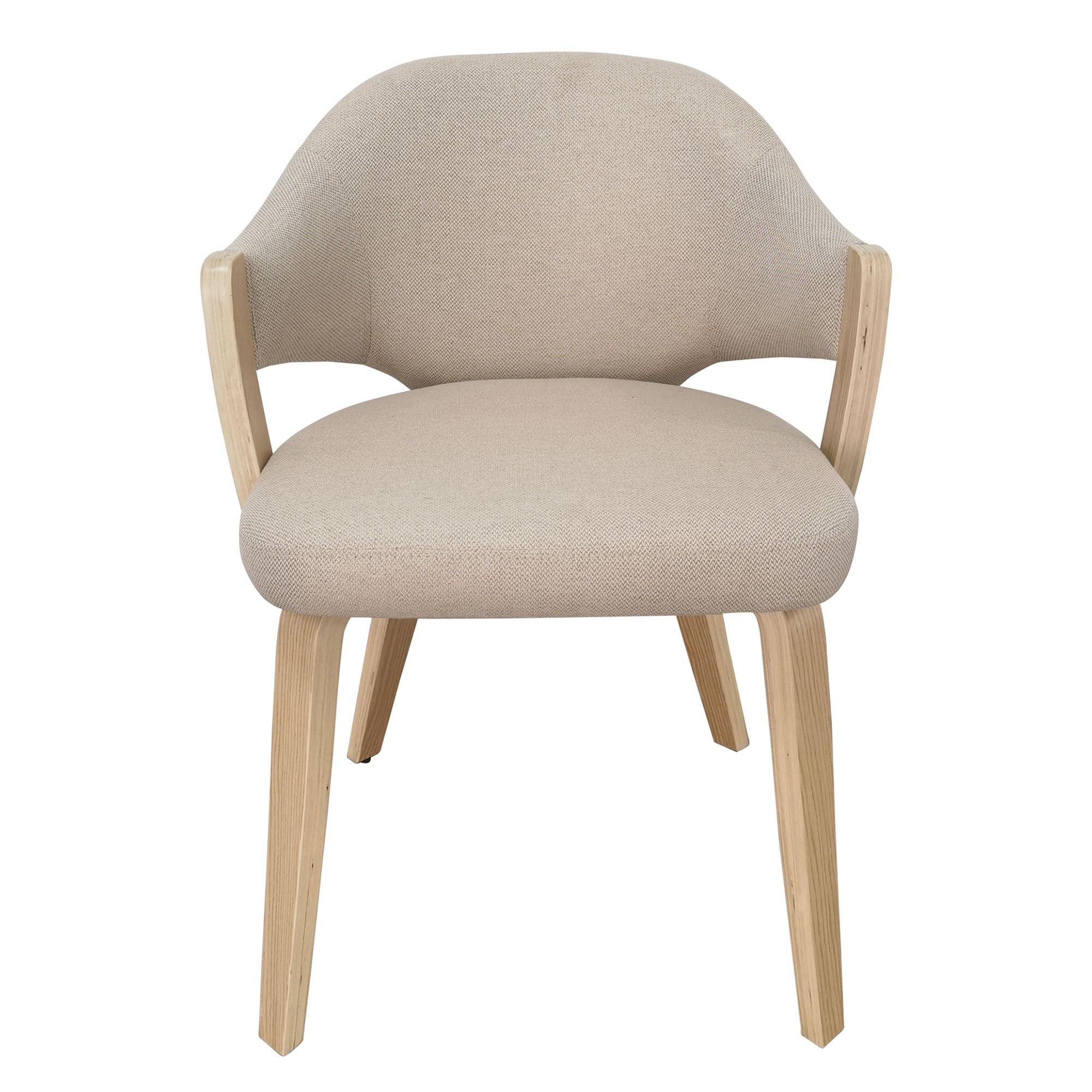 Freya Dining/Lounge Chair (Dark Walnut & Natural Wood Legs)