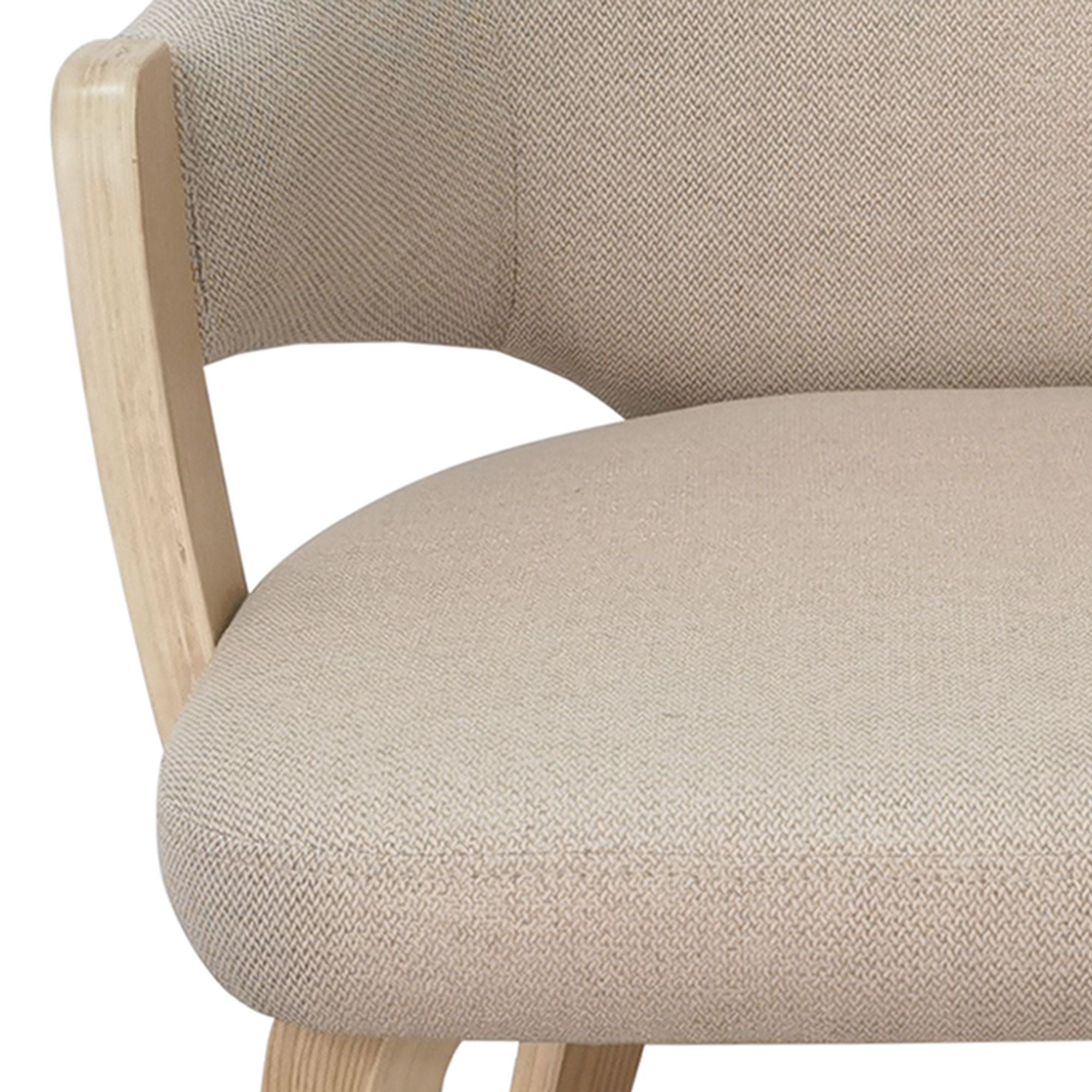 Freya Dining/Lounge Chair (Dark Walnut & Natural Wood Legs)