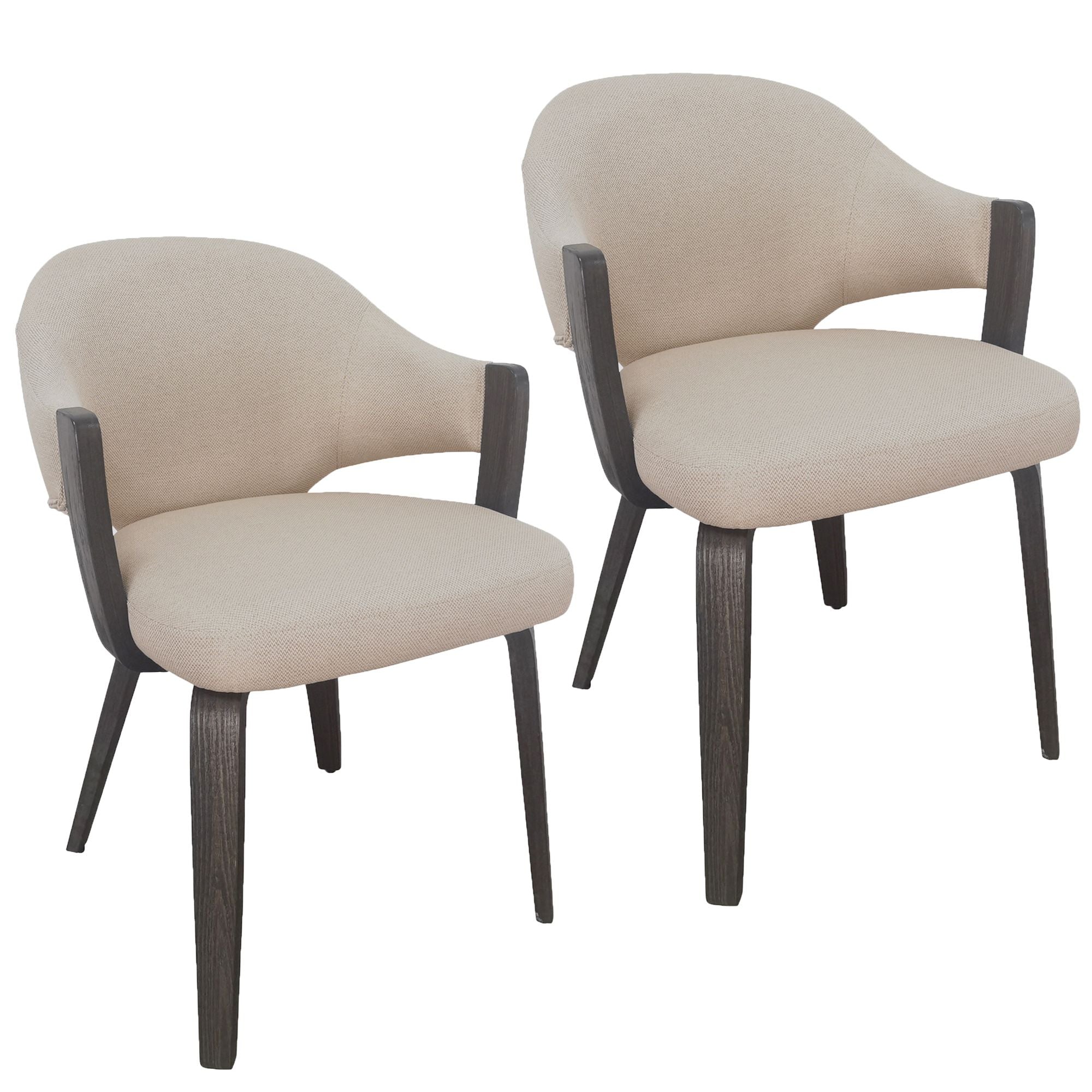 Freya Dining/Lounge Chair (Dark Walnut & Natural Wood Legs)