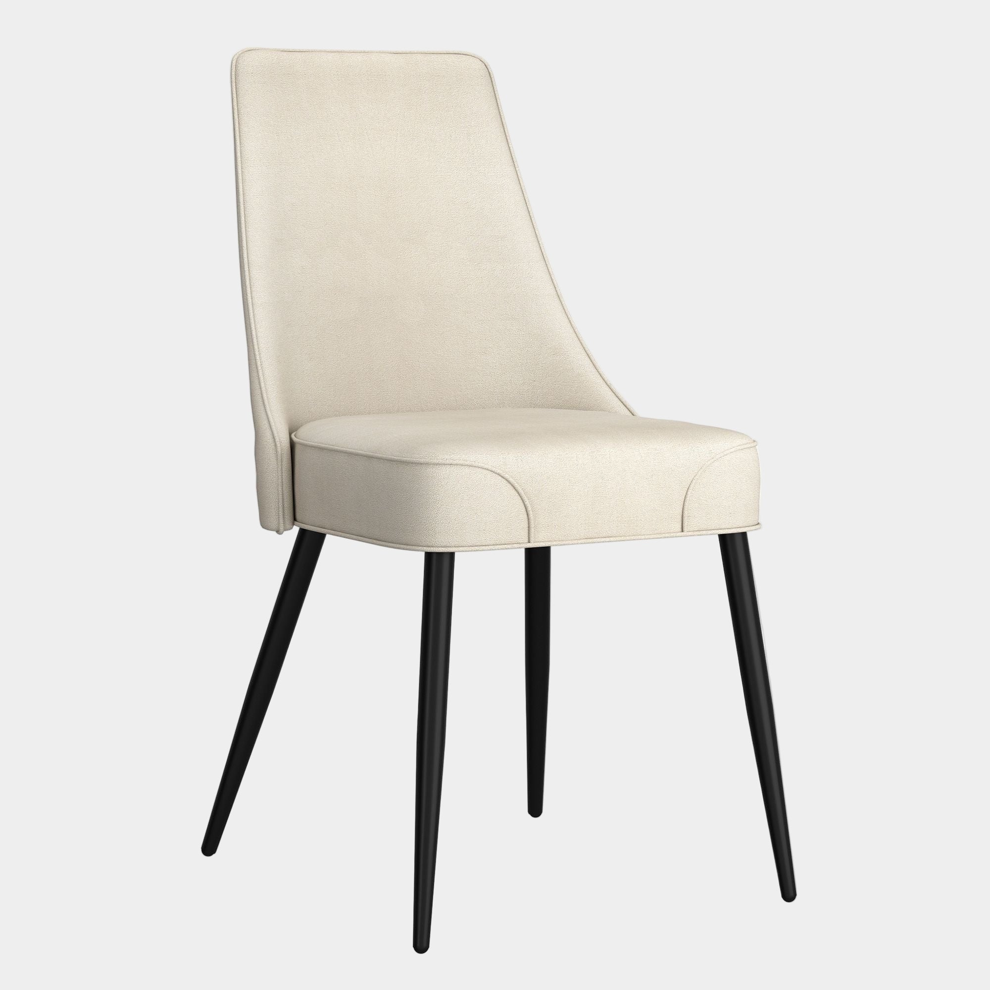 Koda Dining Chair, Fabric, set of 2, in Beige and Black