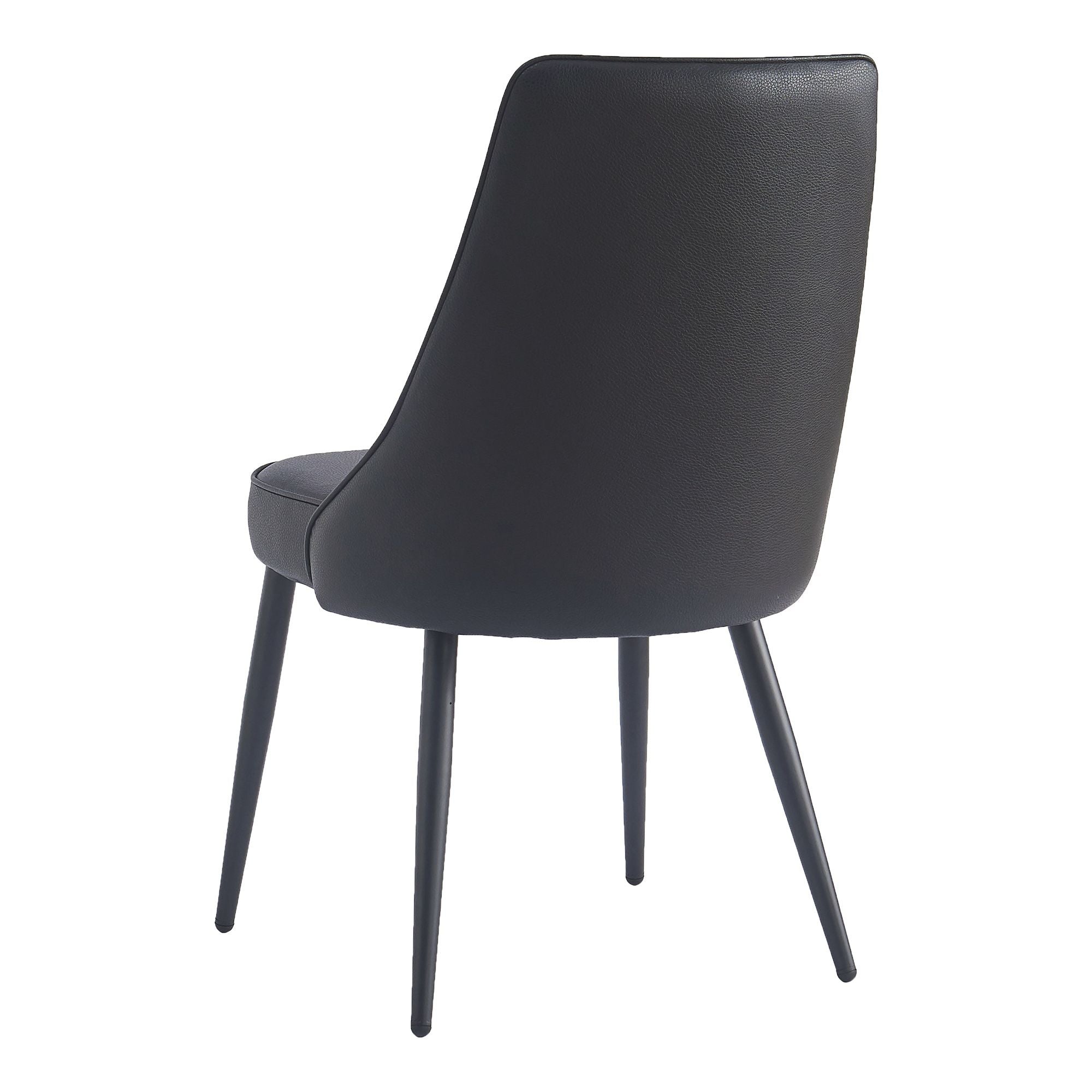 Koda Dining Chair, Faux Leather, set of 2, in Black