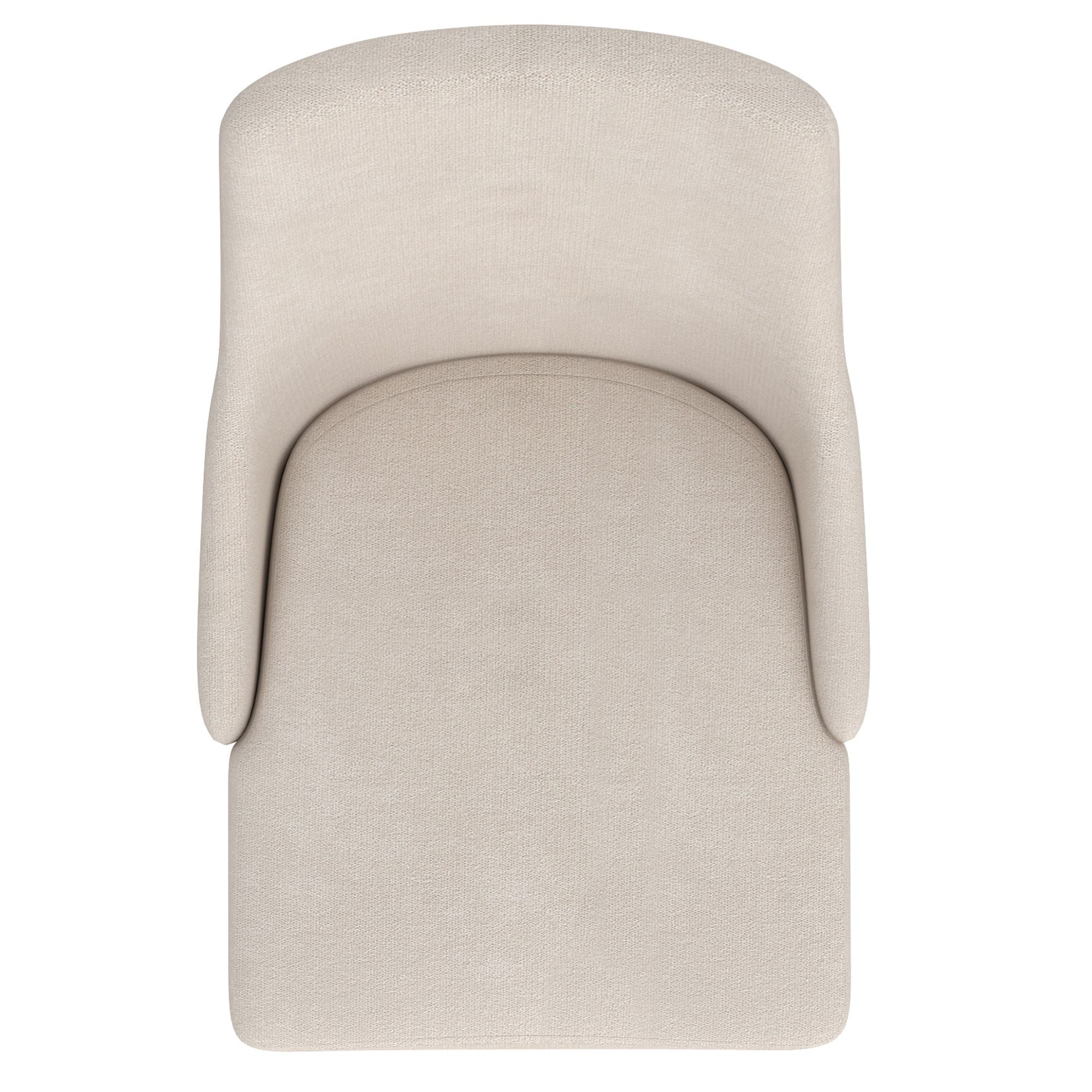 Cora Fabric Dining Chair, set of 2, in Beige and Walnut
