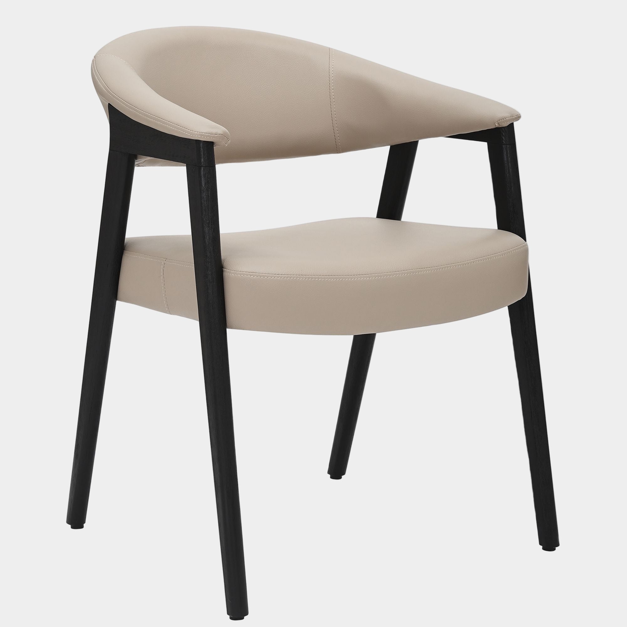 Bexley Dining Chair, set of 2 in Mushroom and Black