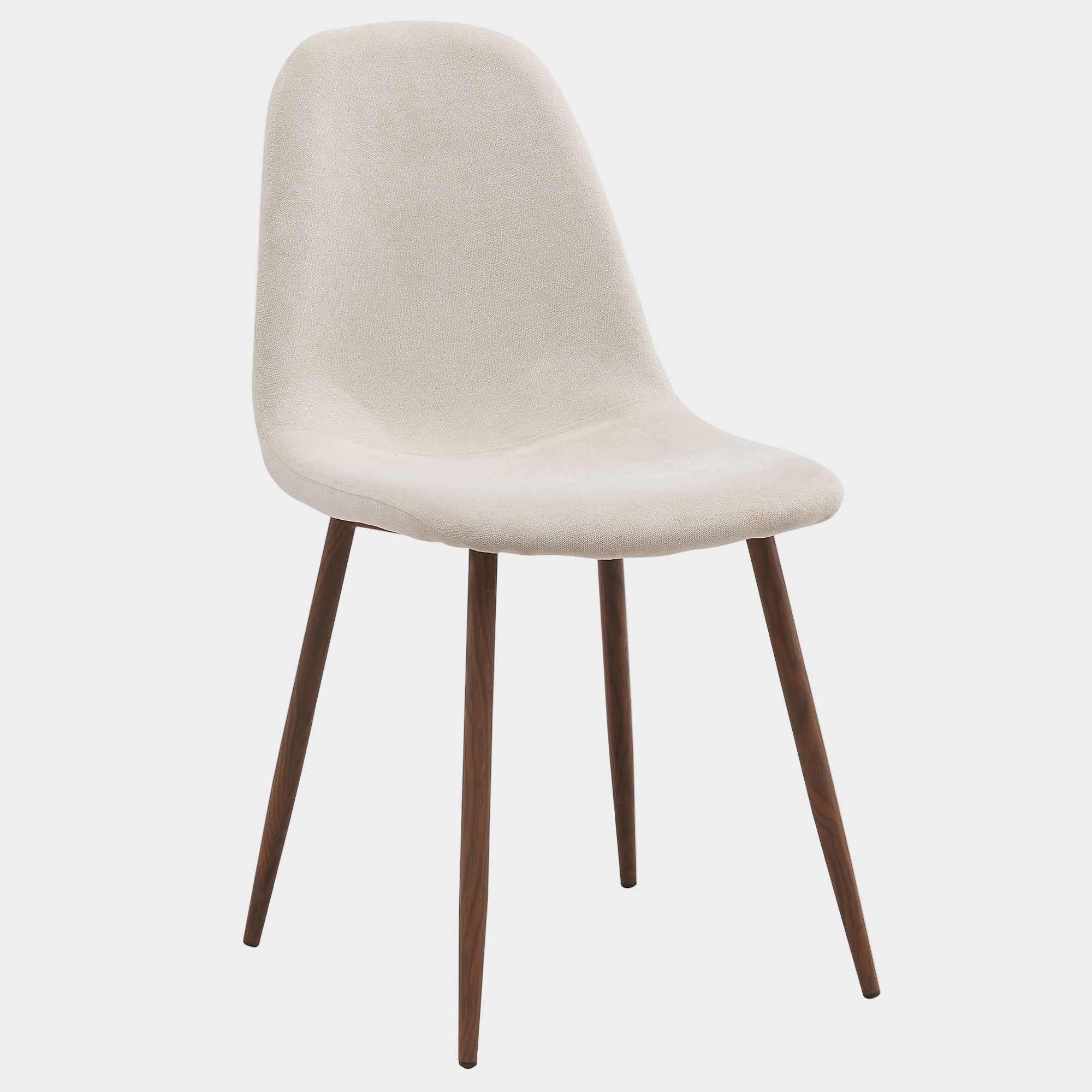 Lyna Dining Chair, set of 4 in Beige and Walnut