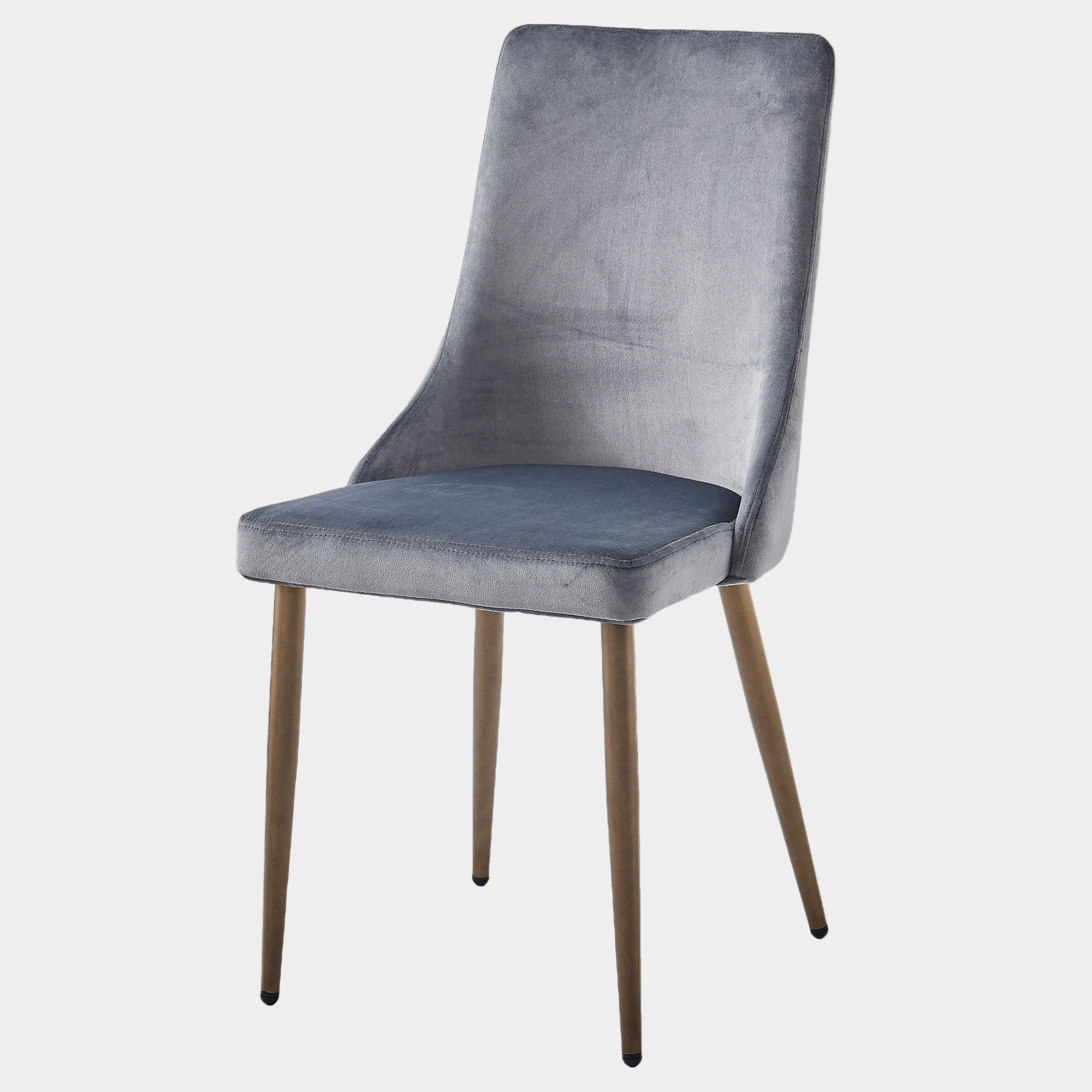 Carmilla Dining Chair, set of 2, in Grey and Aged Gold
