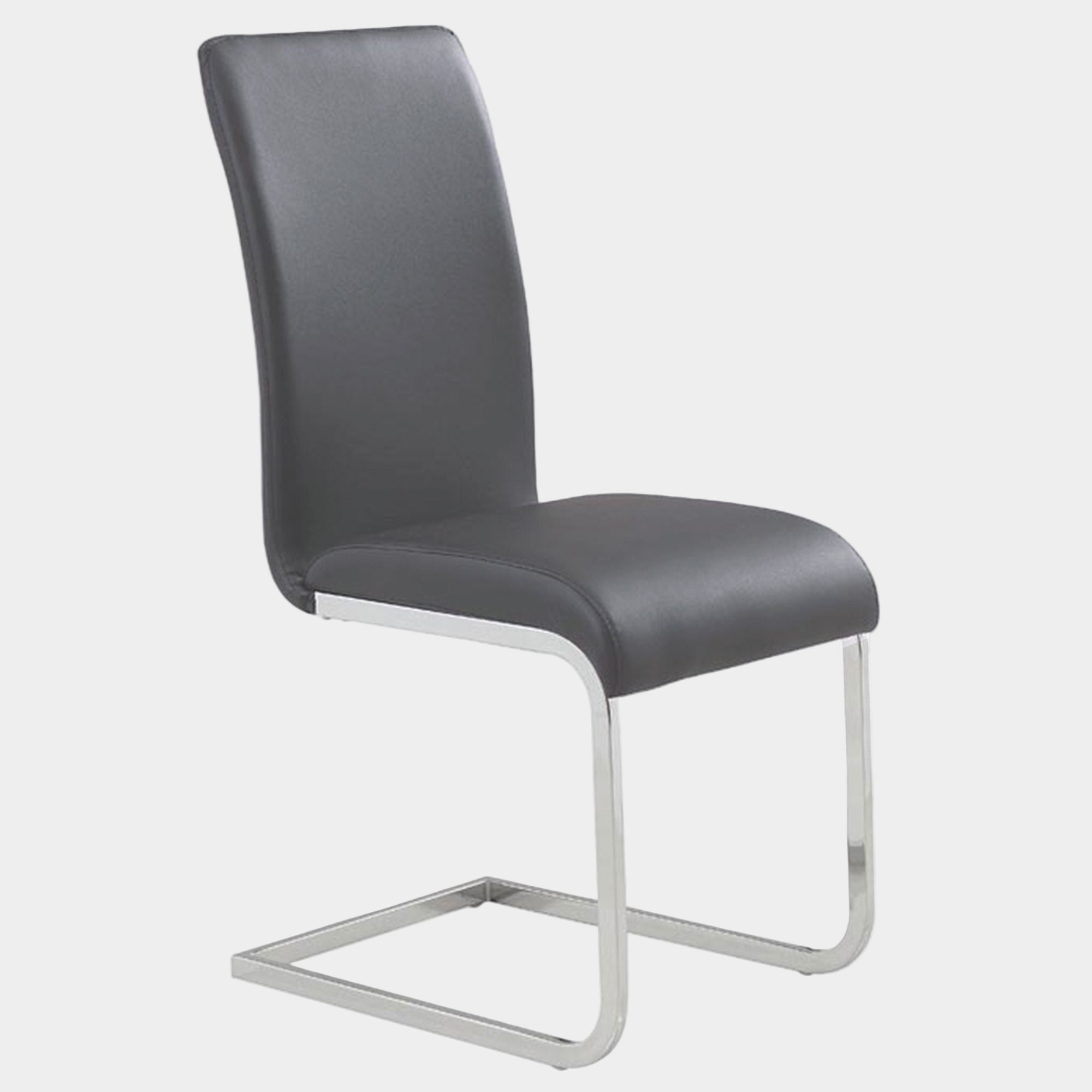 Maxim Dining Chair, set of 2, in Grey and Chrome