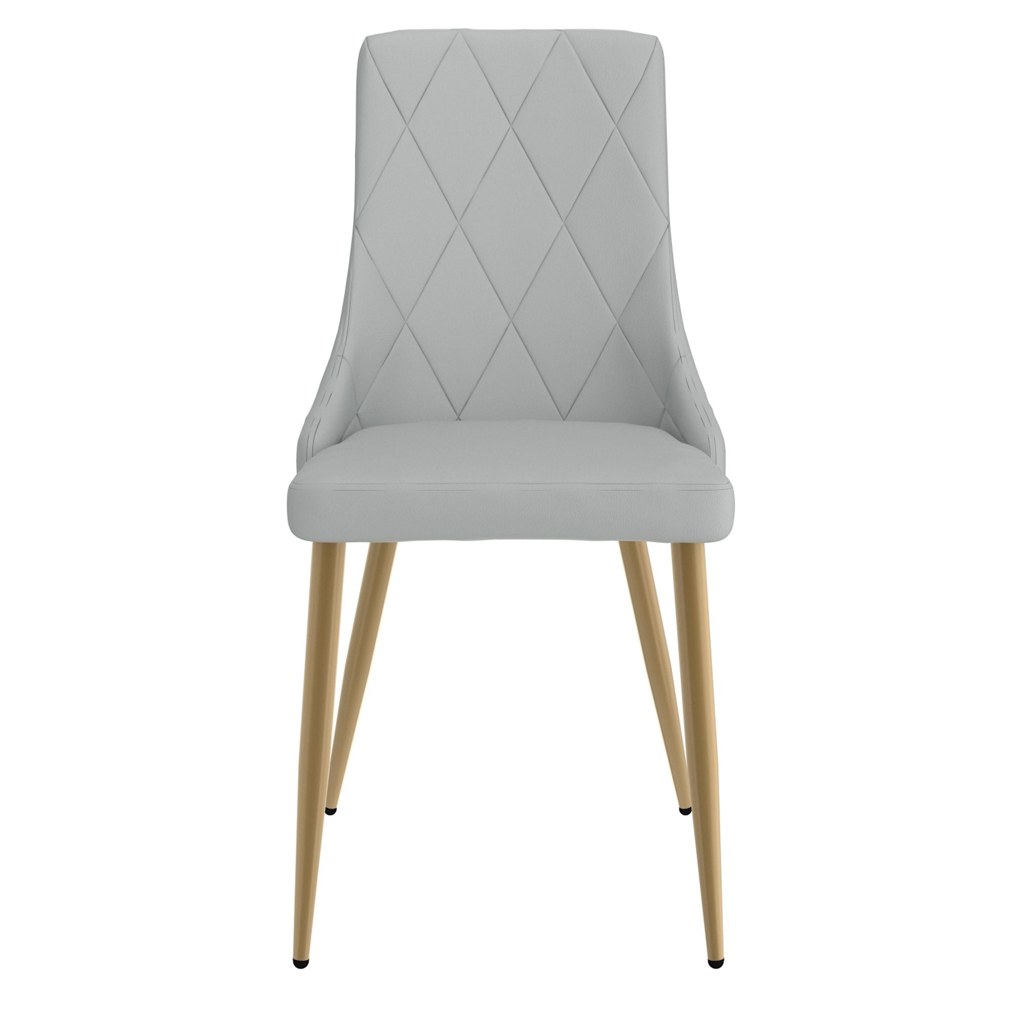Antoine Dining Chair, set of 2, in Light Grey and Aged Gold