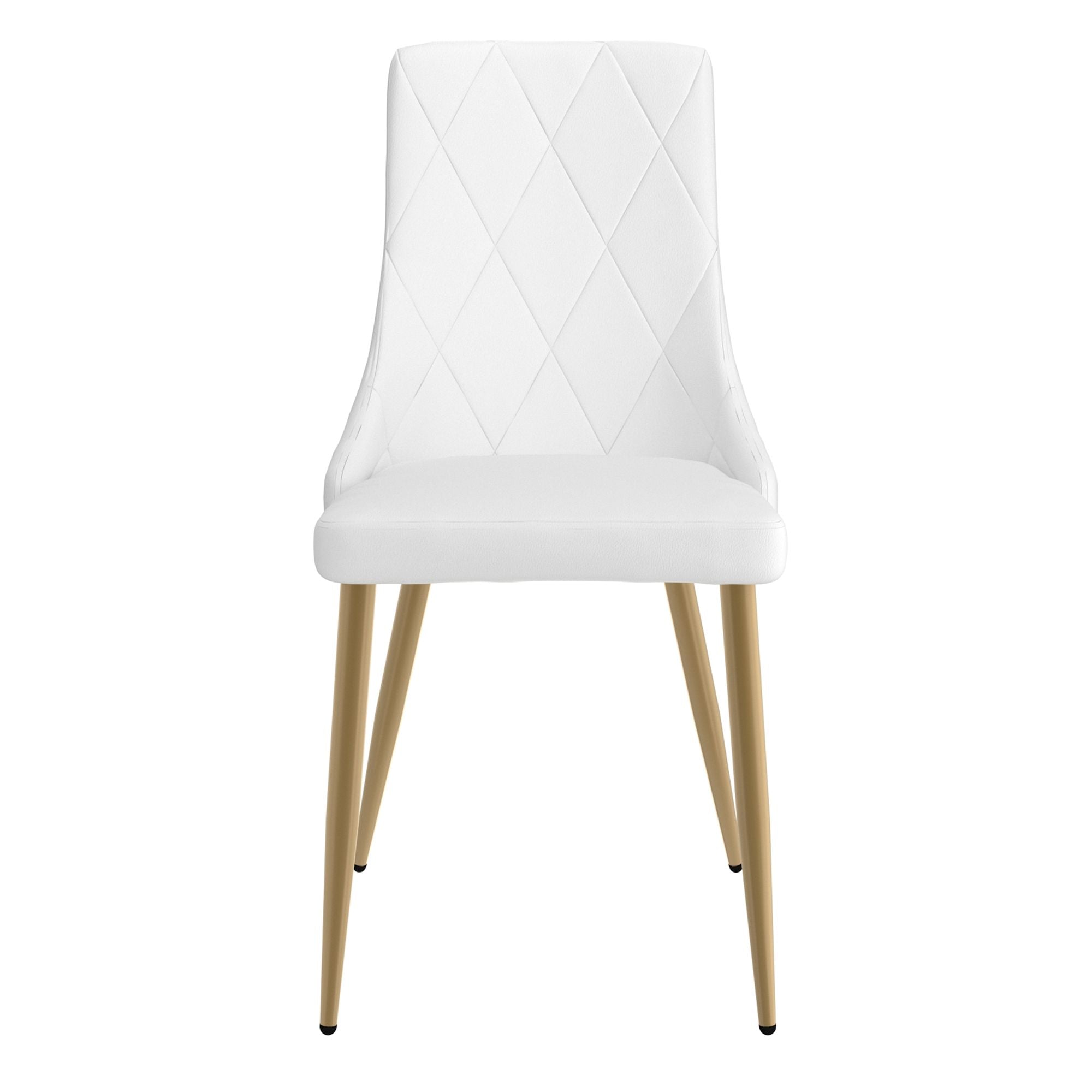 Antoine Dining Chair, set of 2, in White and Aged Gold