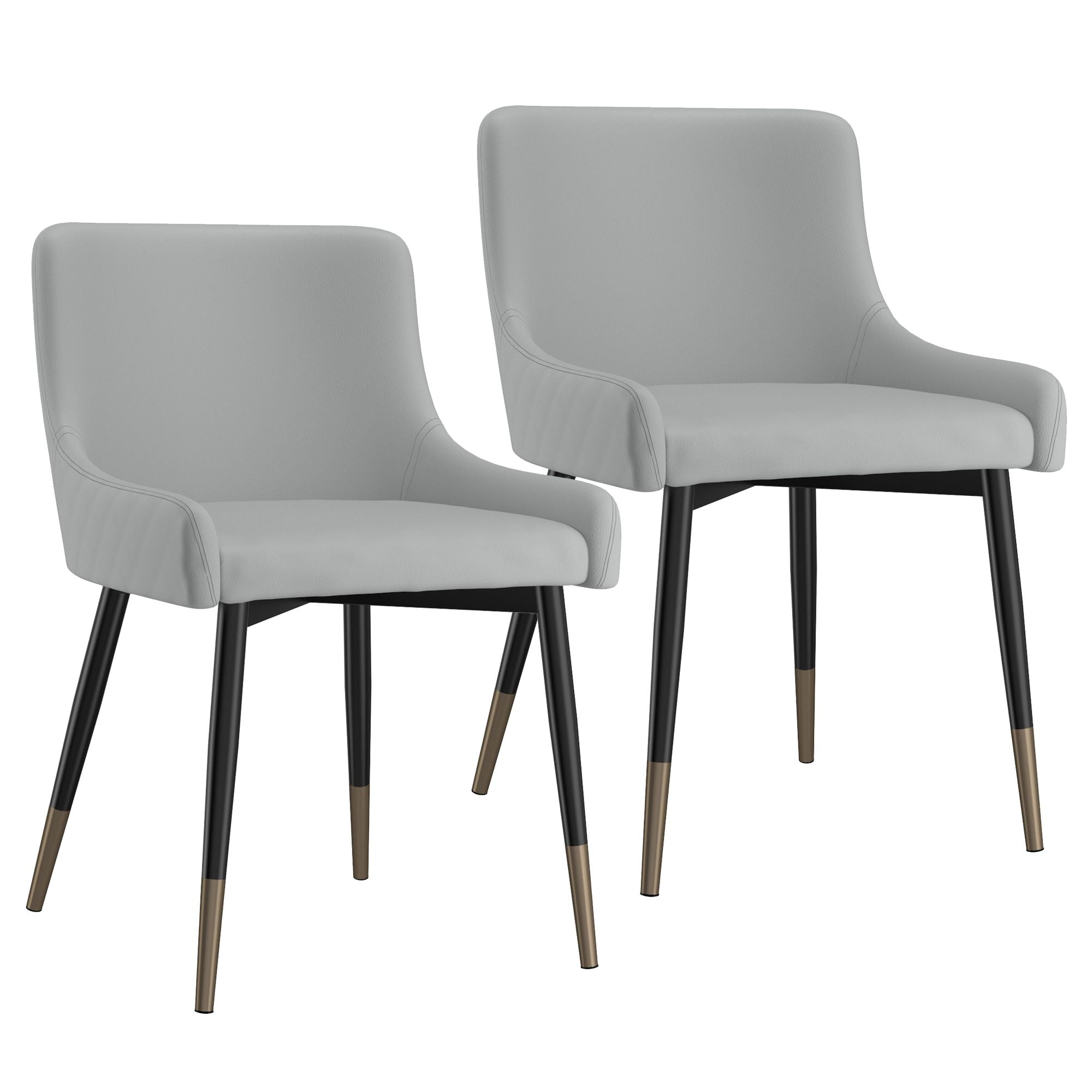 Xander Dining Chair, set of 2, in Light Grey and Black