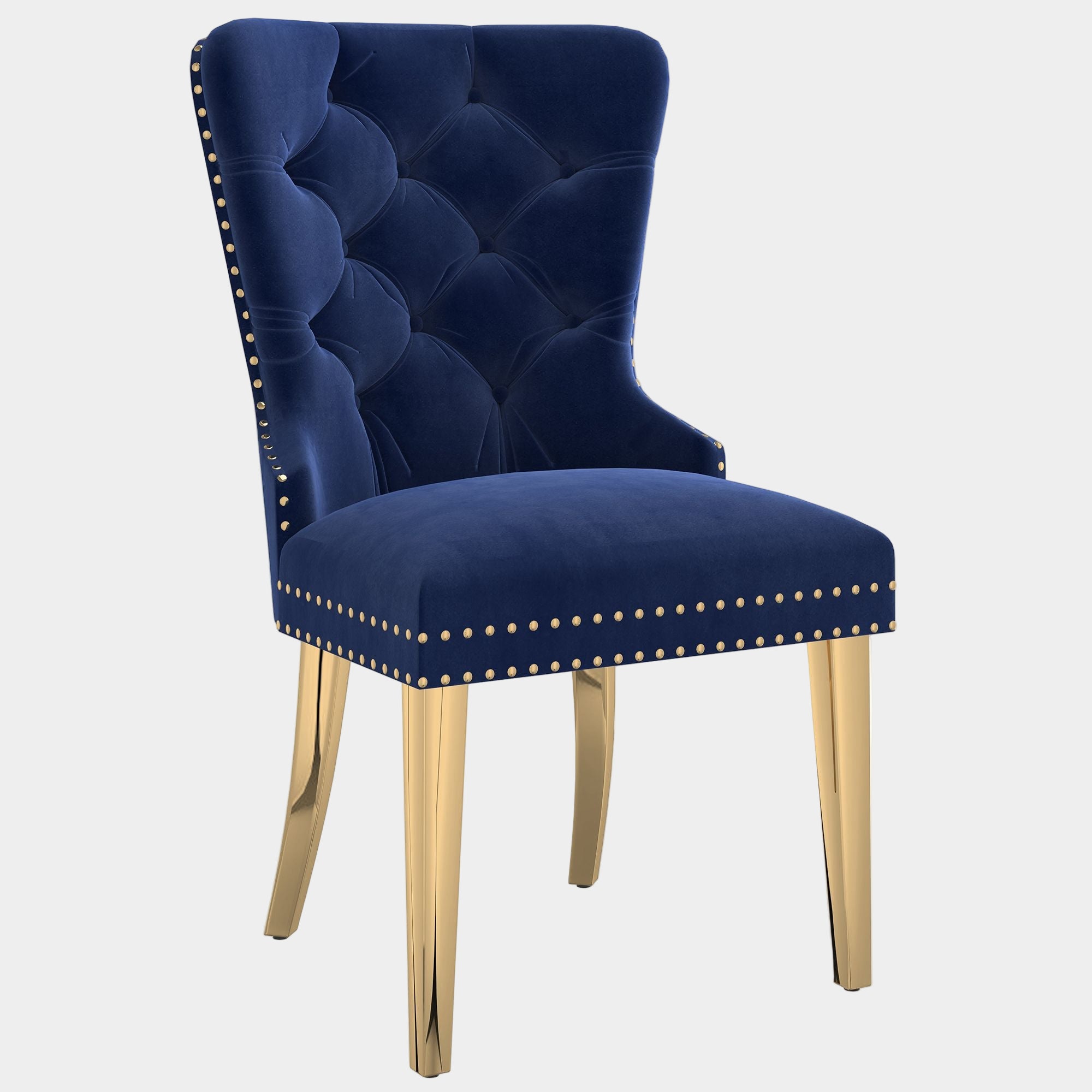Mizal Dining Chair, set of 2, in Navy and Gold