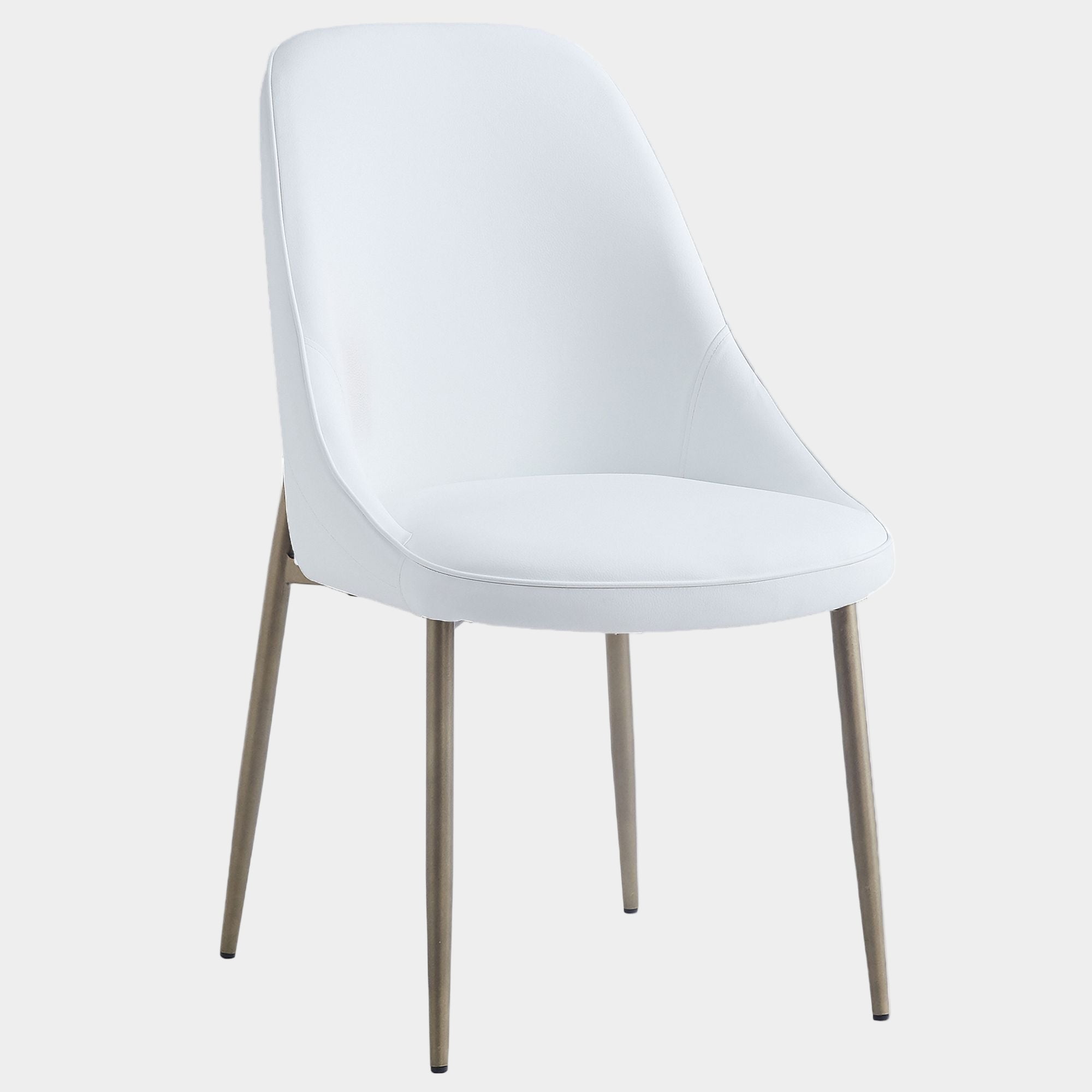 Cleo Dining Chair, set of 2, in White and Aged Gold