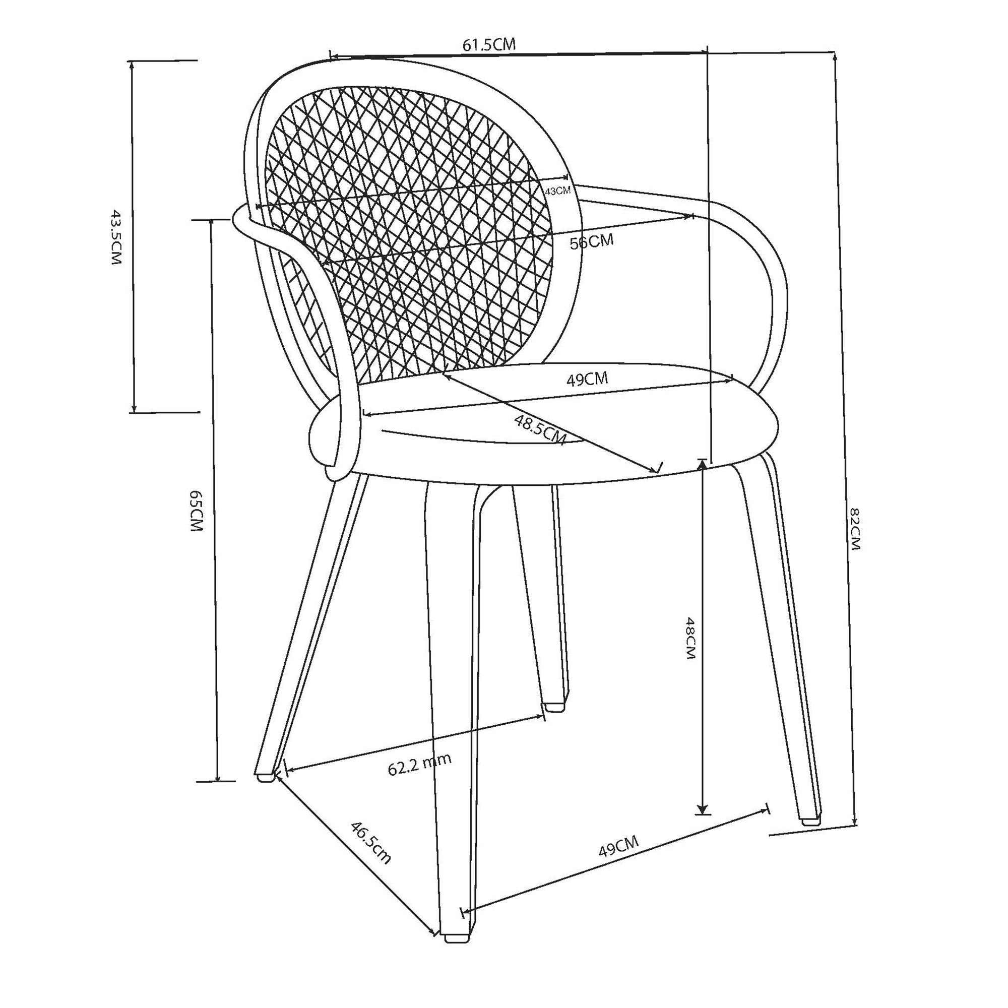 Orias Dining Chair, set of 2 in Light Oak and Black