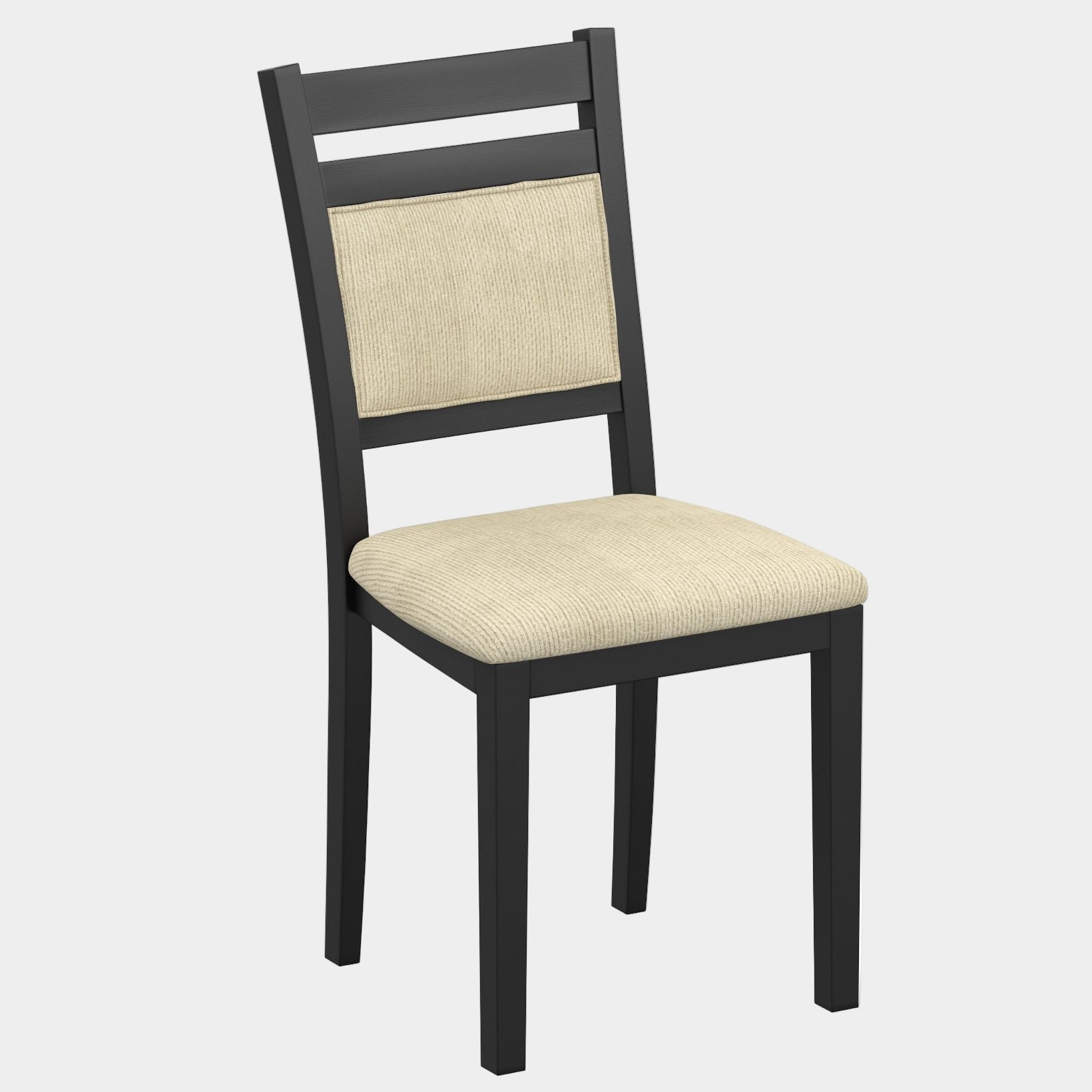 Conrad Dining Chair, Set of 2 in Black & Beige