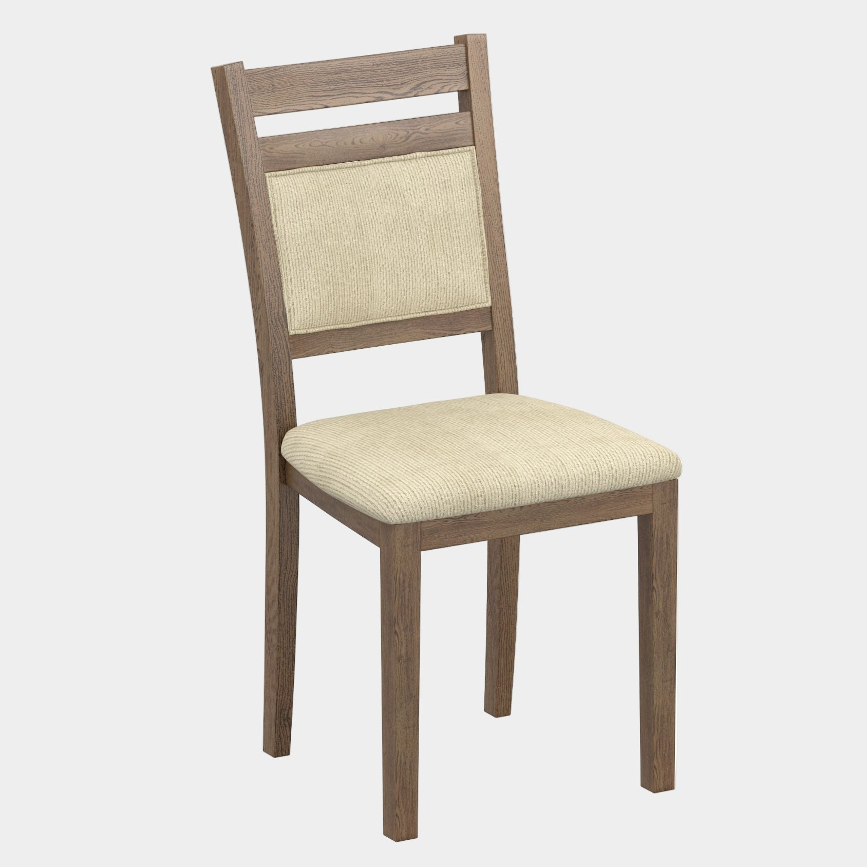 Conrad Dining Chair, Set of 2 in Walnut & Beige