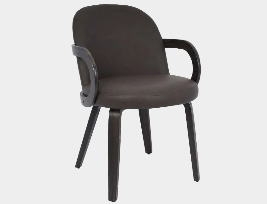 Celest Dining Chair - Set of 2 in Brown and Dark Walnut