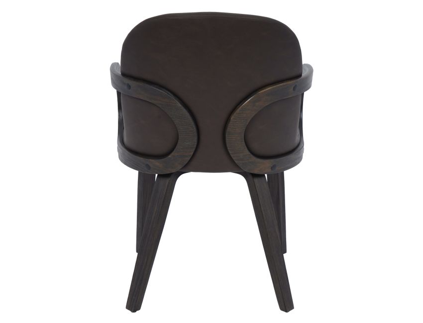 Celest Dining Chair - Set of 2 in Brown and Dark Walnut