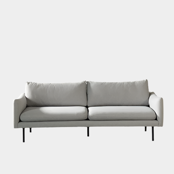 MAPLETON - Grey Fabric 3-Seater Sofa