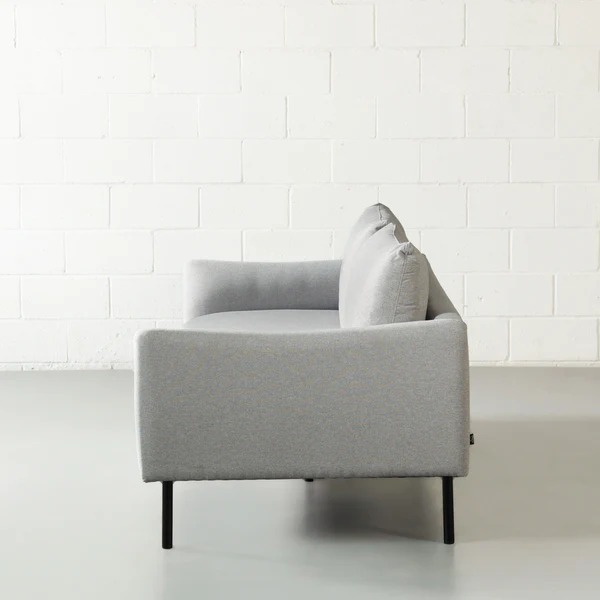 MAPLETON - Grey Fabric 3-Seater Sofa