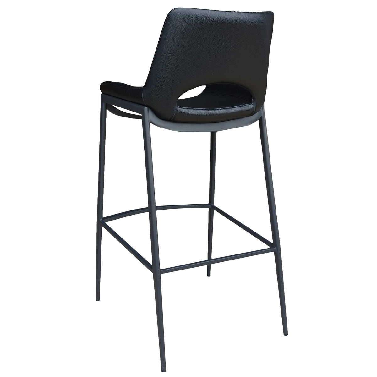 Icona Black Top Bar Stool