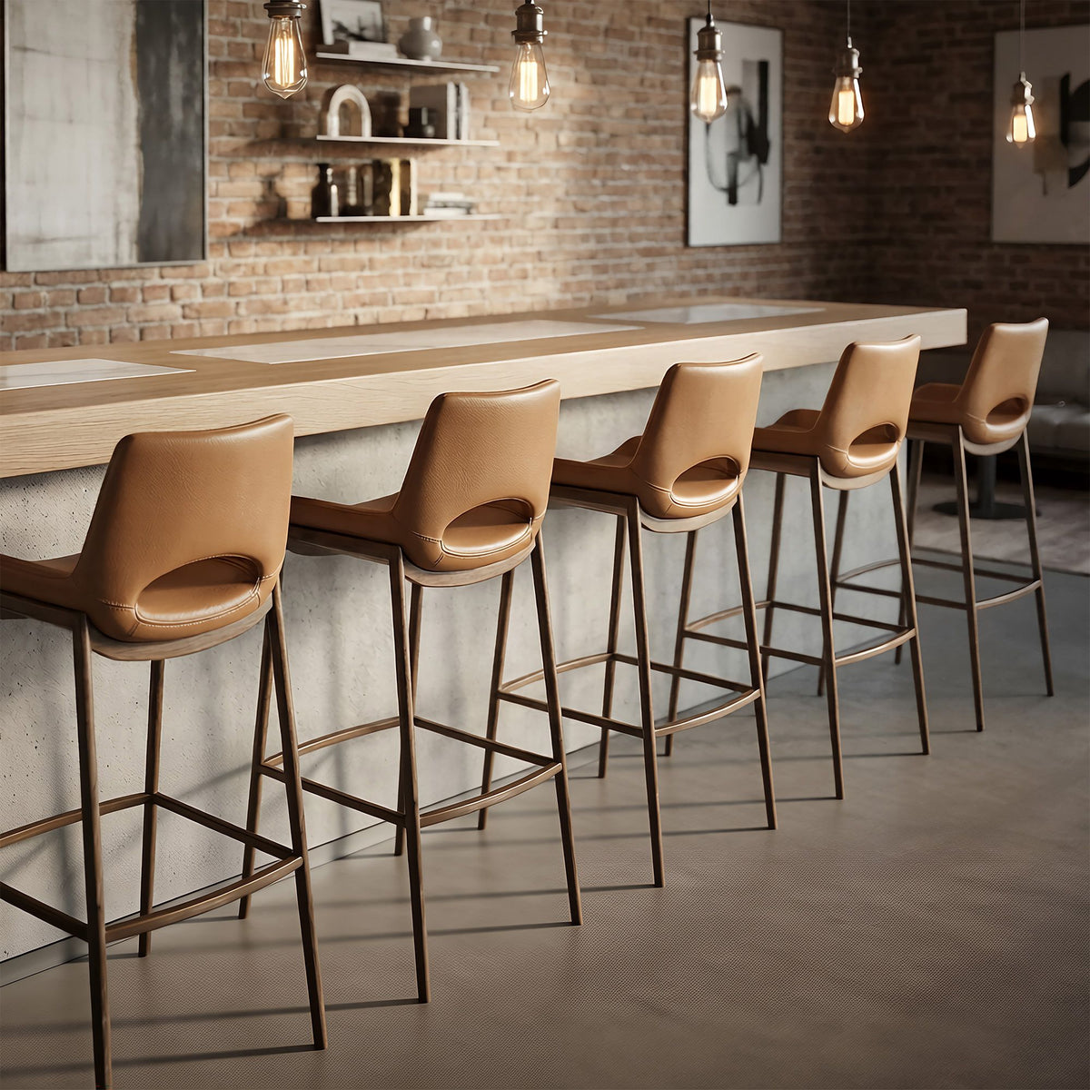 Icona Saddle Top Bar Stool