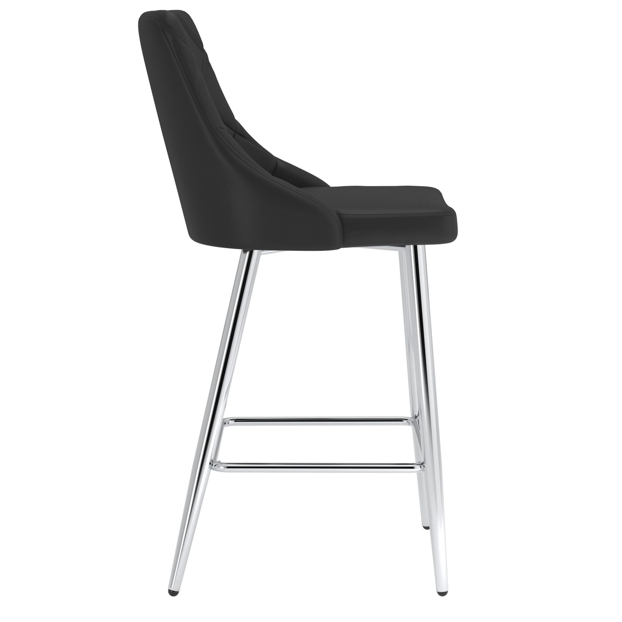 Devo 26" Counter Stool, set of 2, in Black