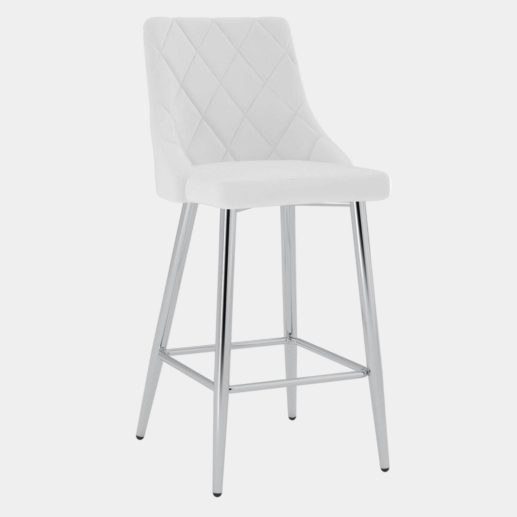 Devo 26" Counter Stool, set of 2, in White