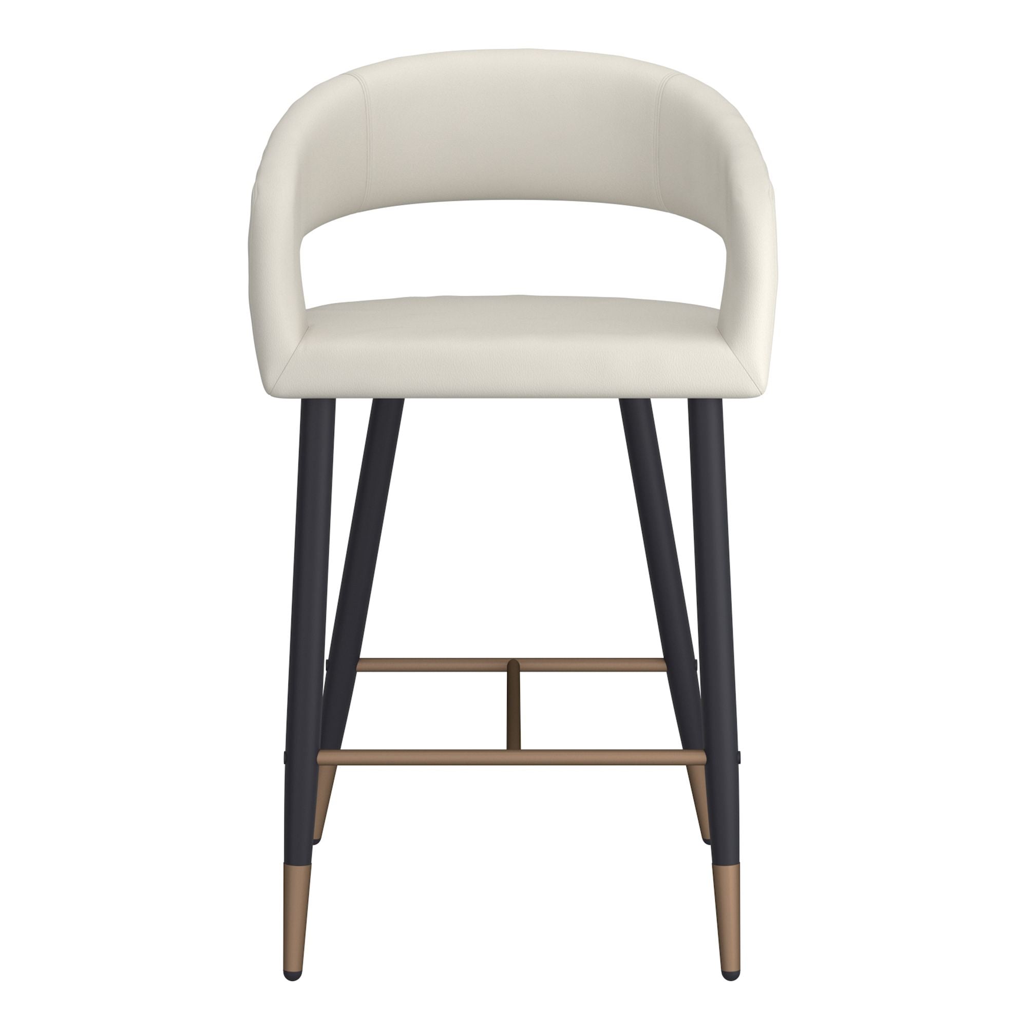 Crimson 26" Counter Stool, set of 2, in Beige and Black