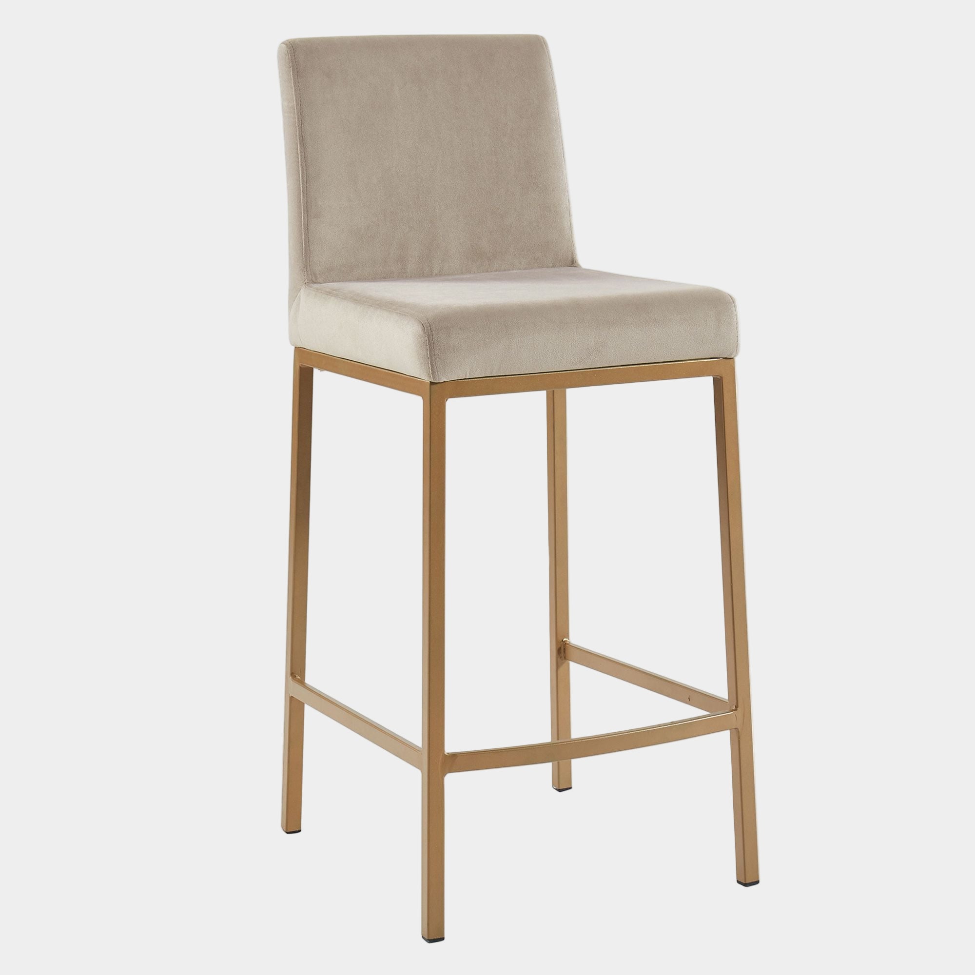 Diego 26" Counter Stool, set of 2, in Beige and Aged Gold