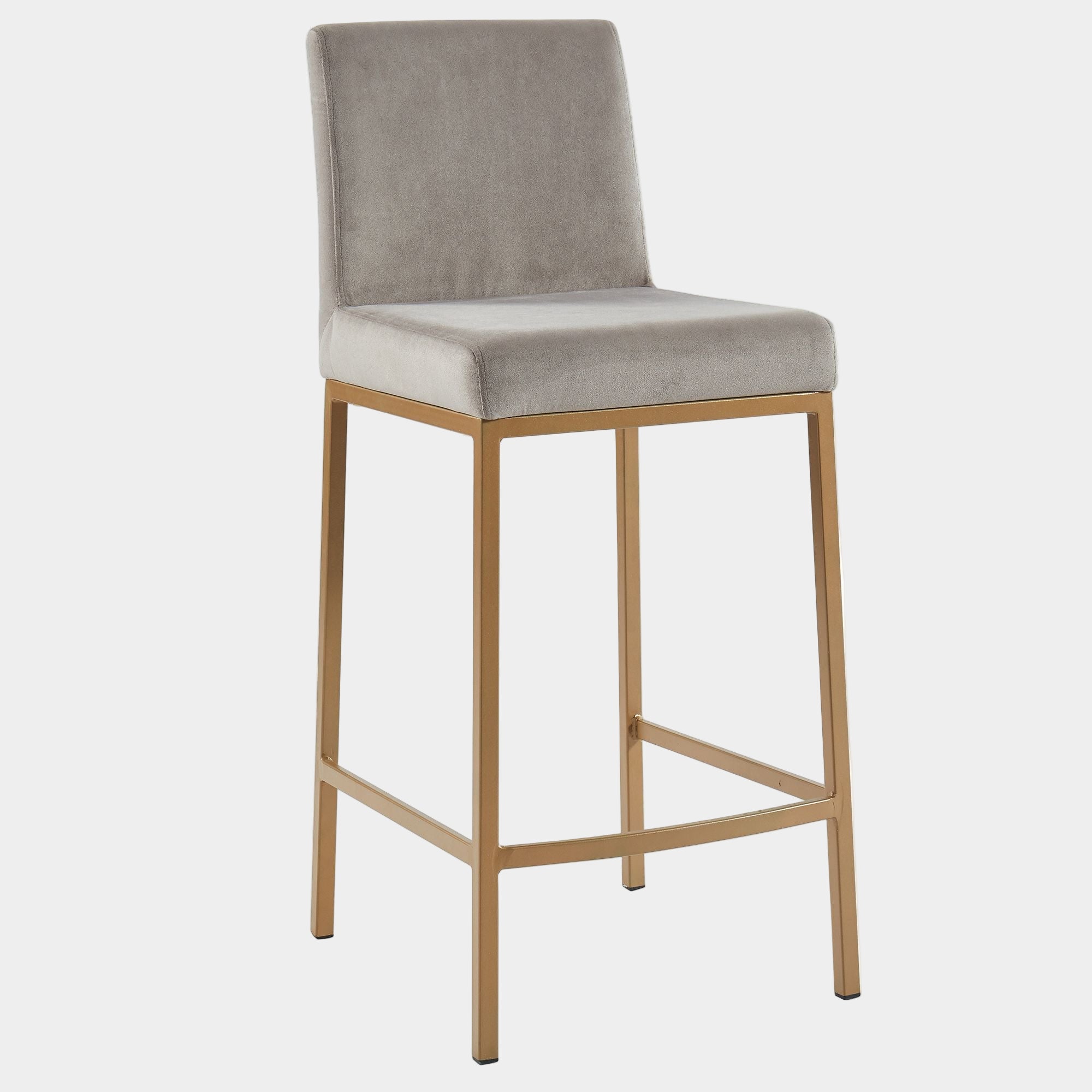 Diego 26" Counter Stool, set of 2, in Grey and Aged Gold Leg