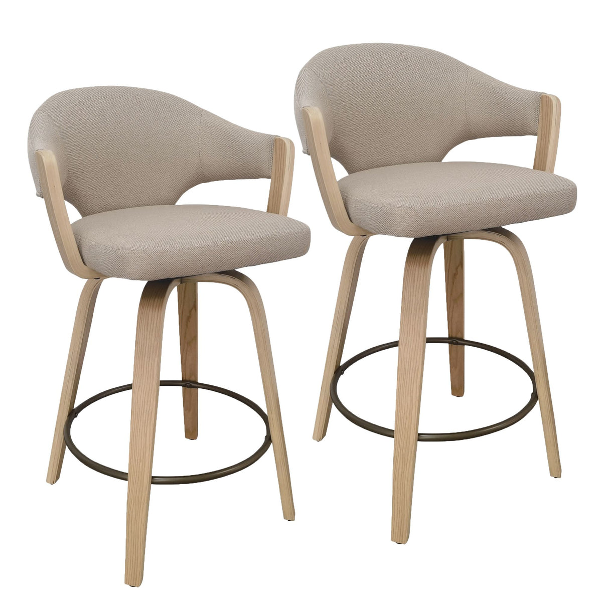 Freya Counter Stool with Swivel, Set of 2