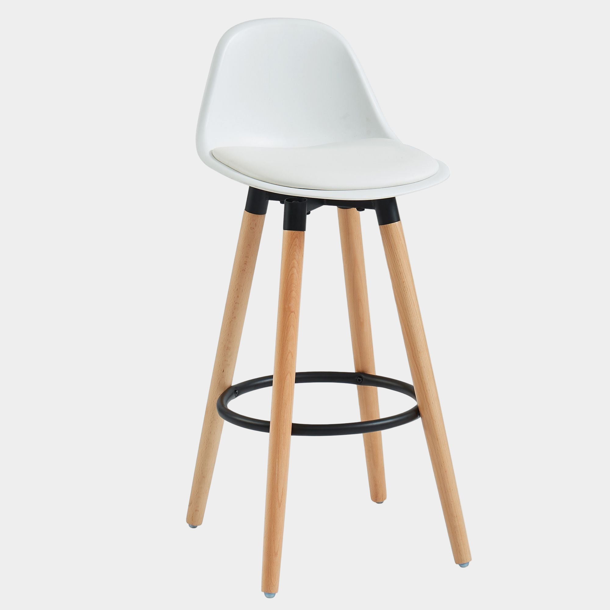 Diablo 26" Counter Stool, set of 2, in White and Natural