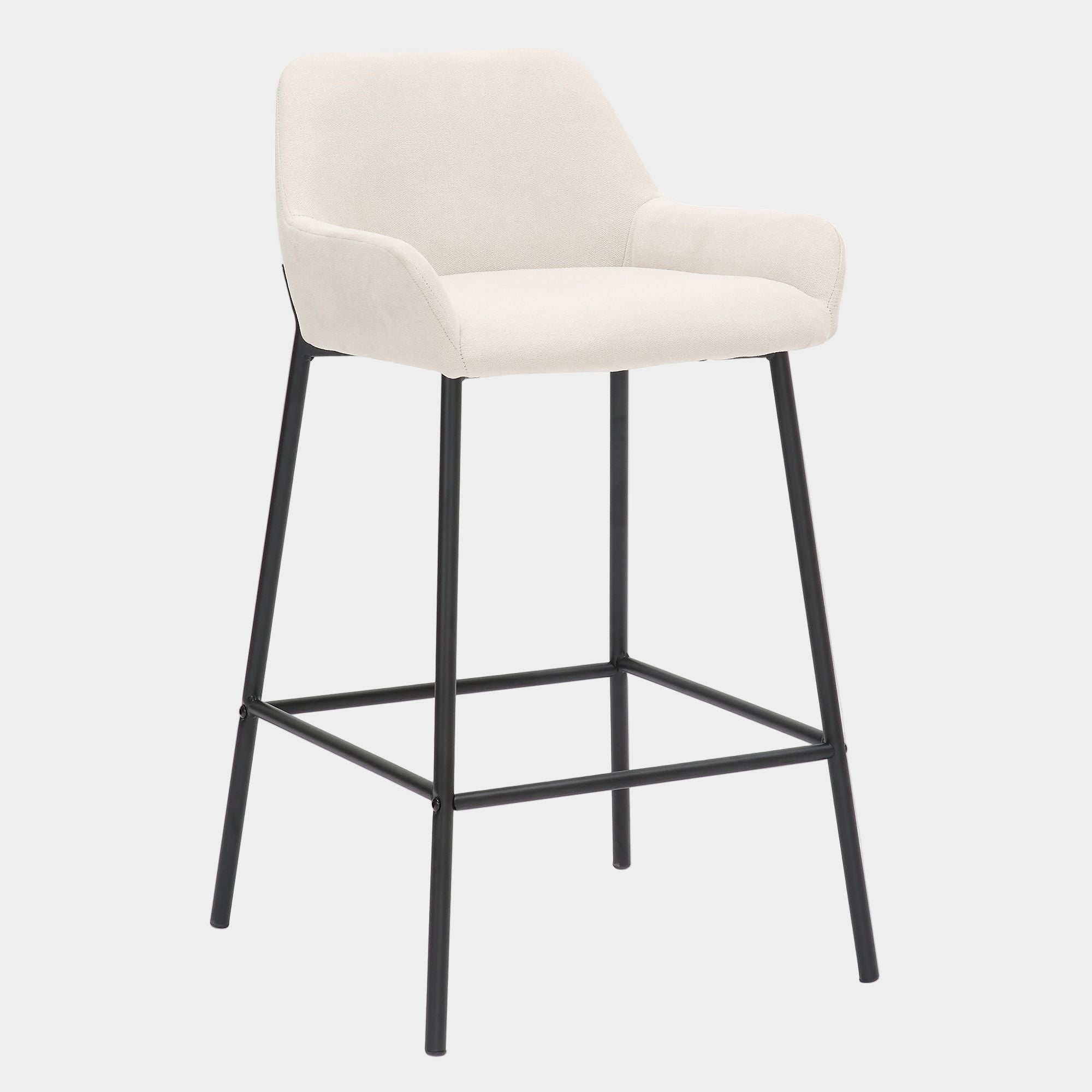 Baily 26" Counter Stool, set of 2, in Beige and Black
