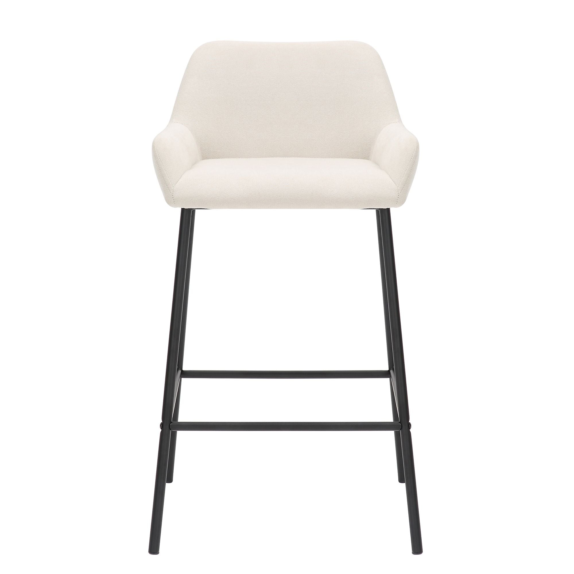 Baily 26" Counter Stool, set of 2, in Beige and Black