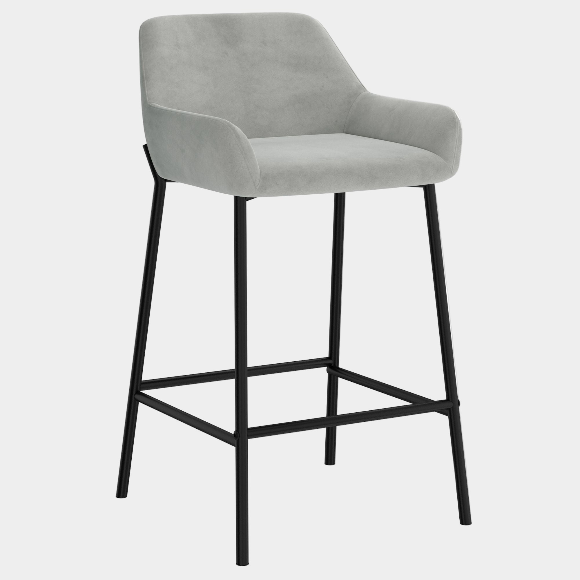 Baily 26" Counter Stool, set of 2, in Grey and Black