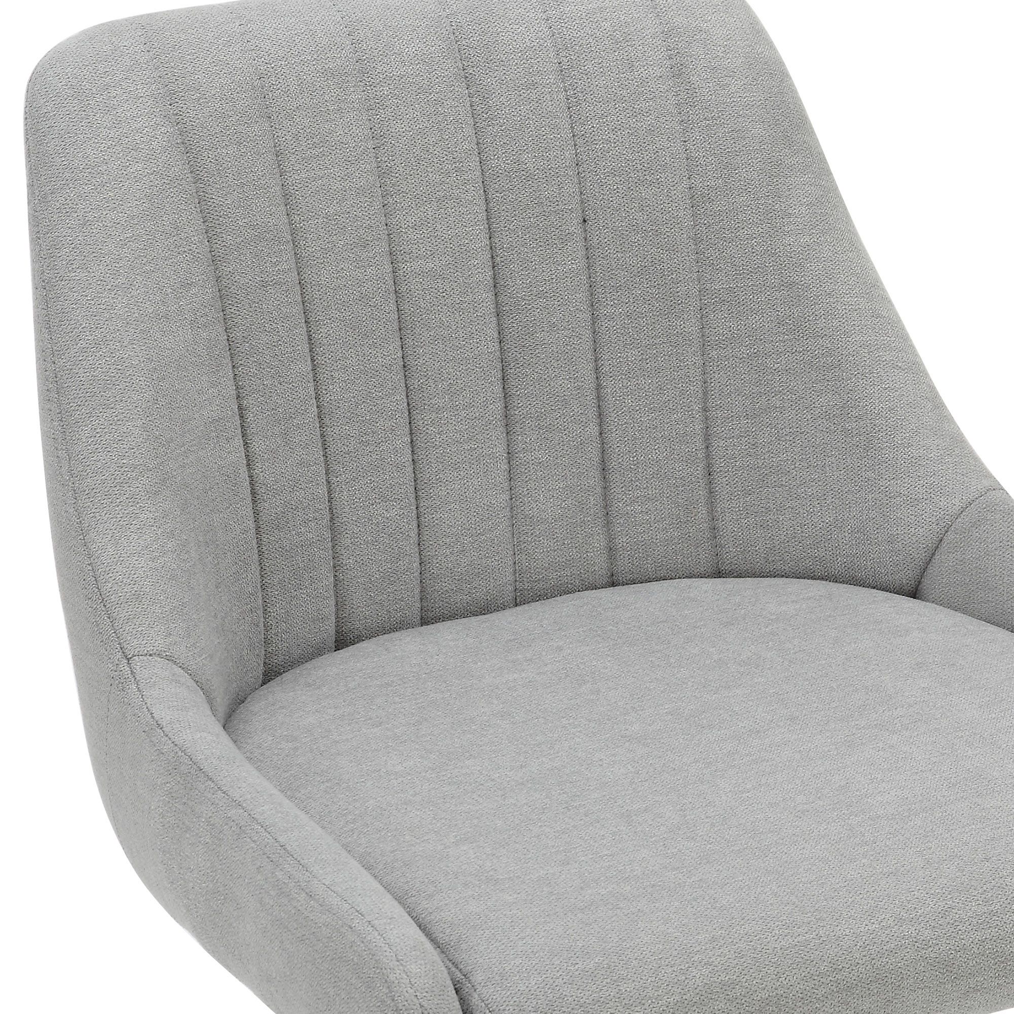 Kron Adjustable Height Air-Lift Swivel Stool, set of 2, in Grey Fabric