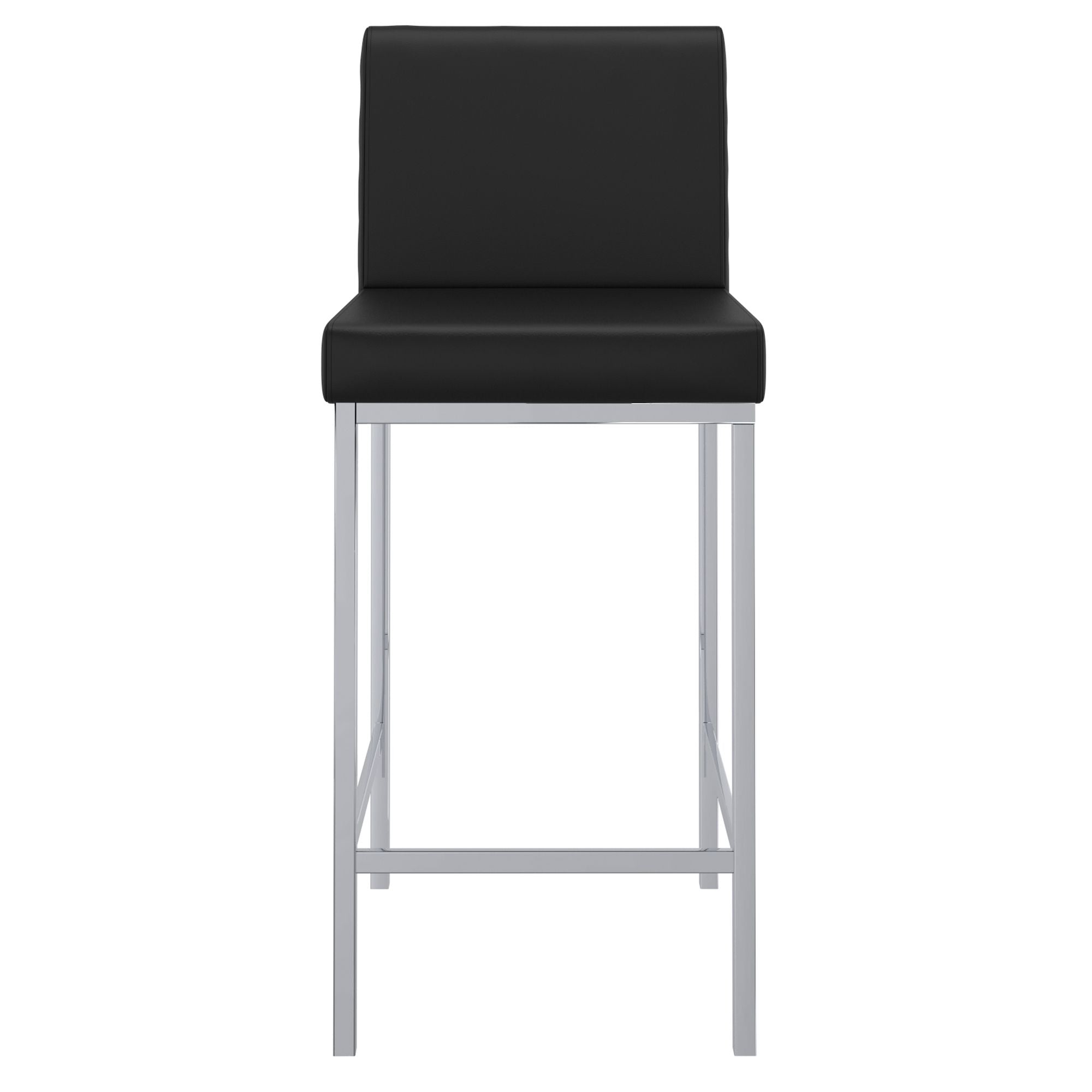 Porto 26" Counter Stool, set of 2, in Black and Chrome