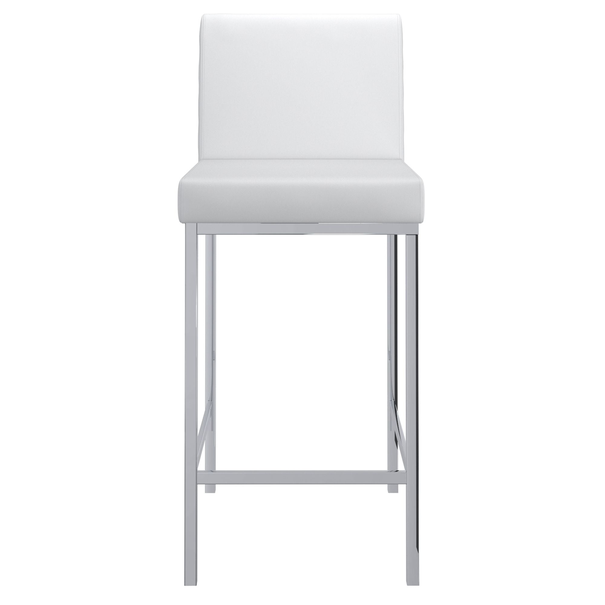 Porto 26" Counter Stool, set of 2, in White and Chrome