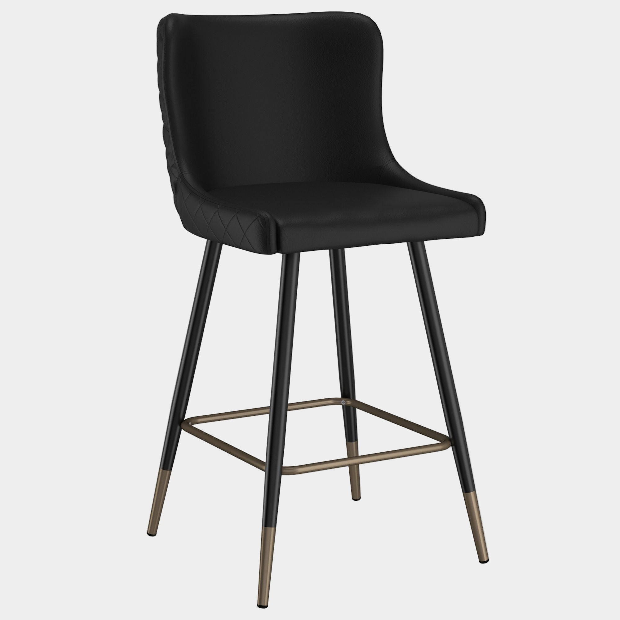 Xander 26" Counter Stool, set of 2, in Black