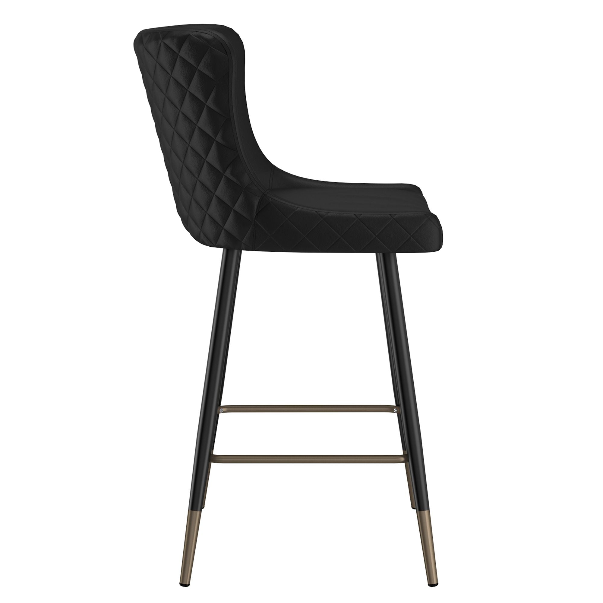 Xander 26" Counter Stool, set of 2, in Black
