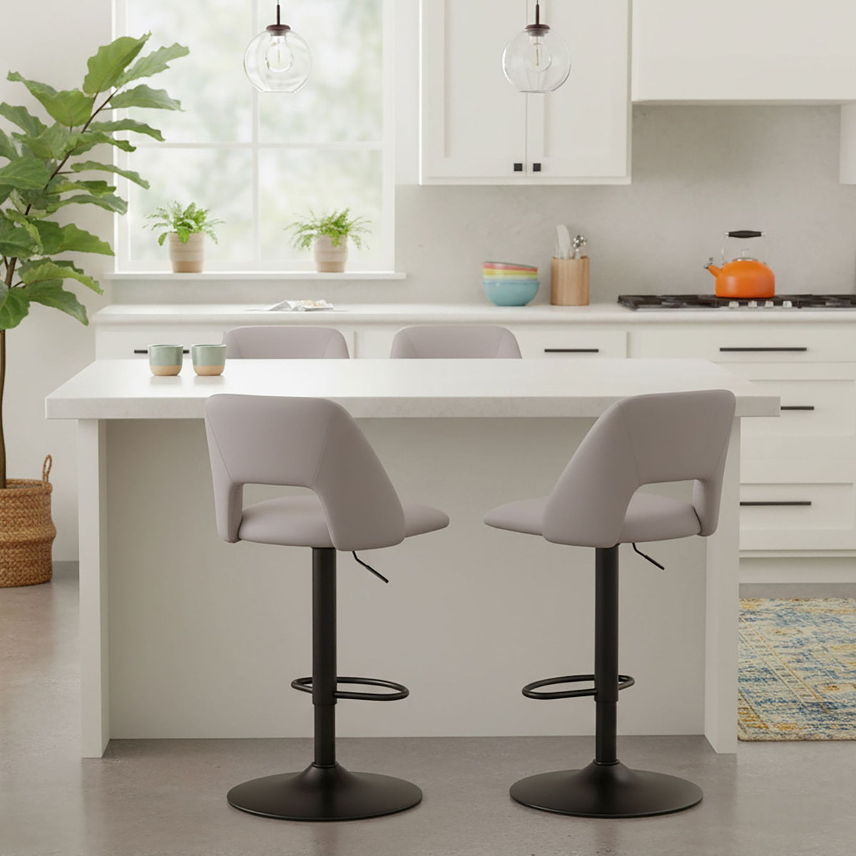 Adler Adjustable Air-Lift Stool, Set of 2