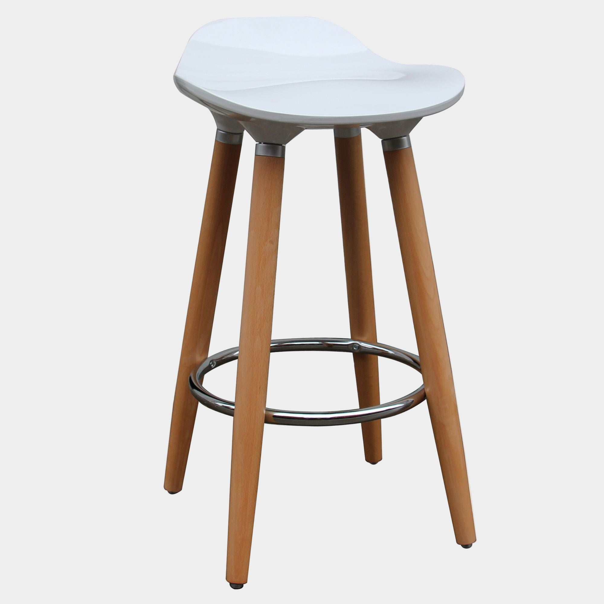 Trex 26" Counter Stool, set of 2, in White and Natural